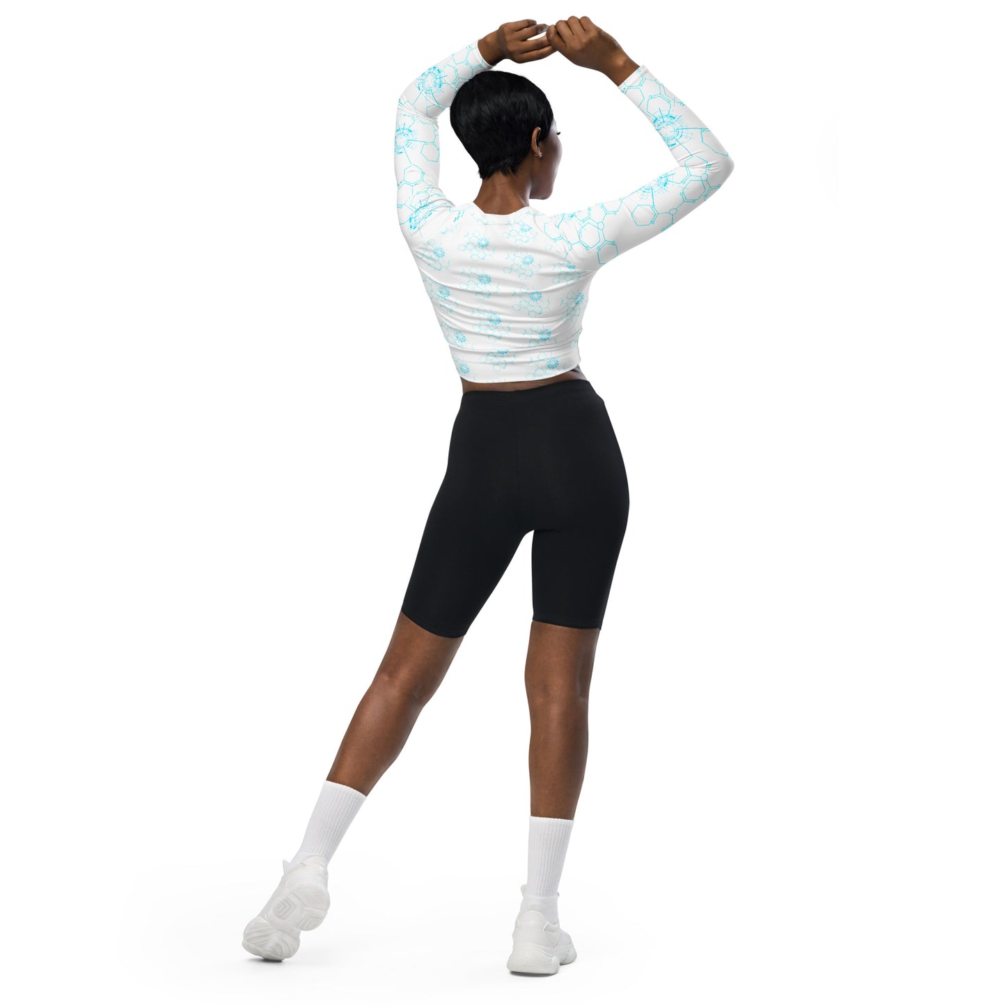 Langarm Shirt Crop Top "Space"