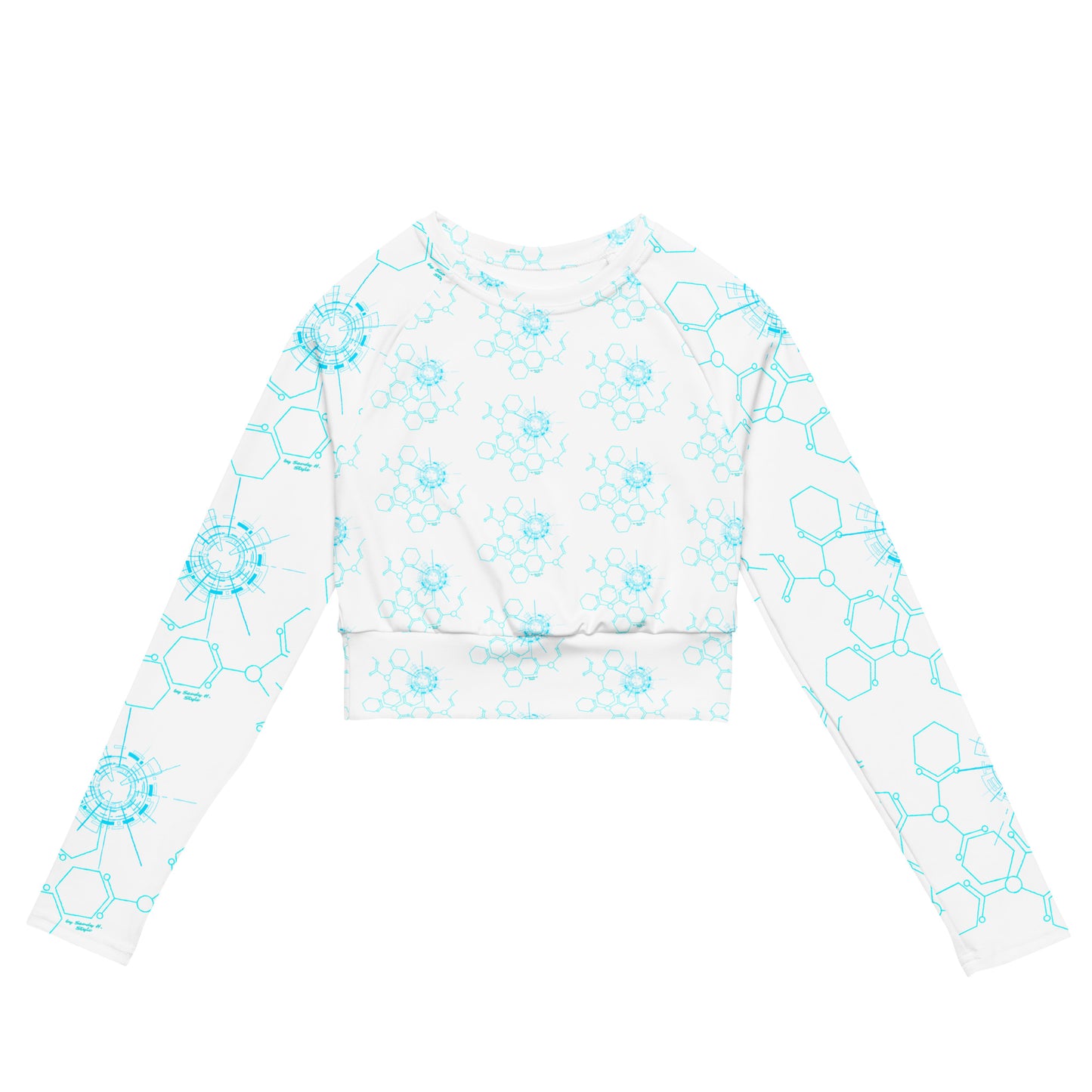 Langarm Shirt Crop Top "Space"