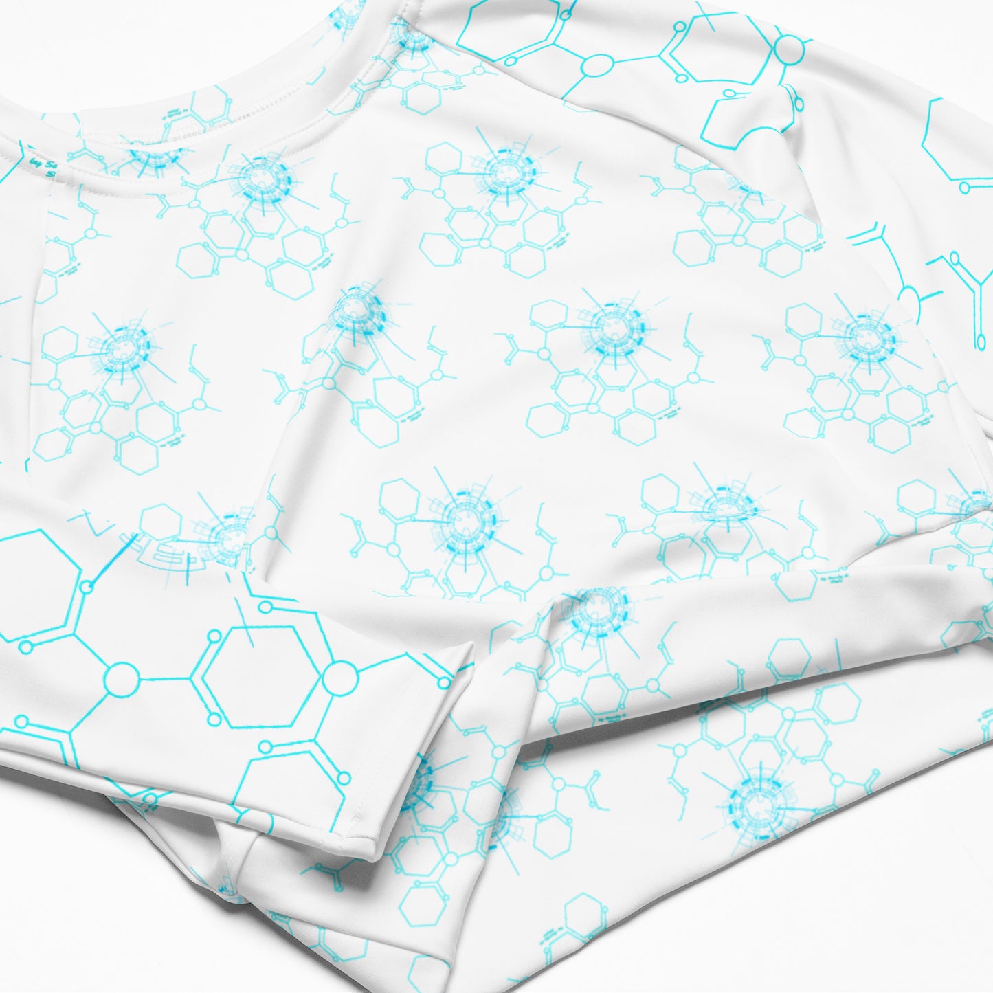 Langarm Shirt Crop Top "Space"