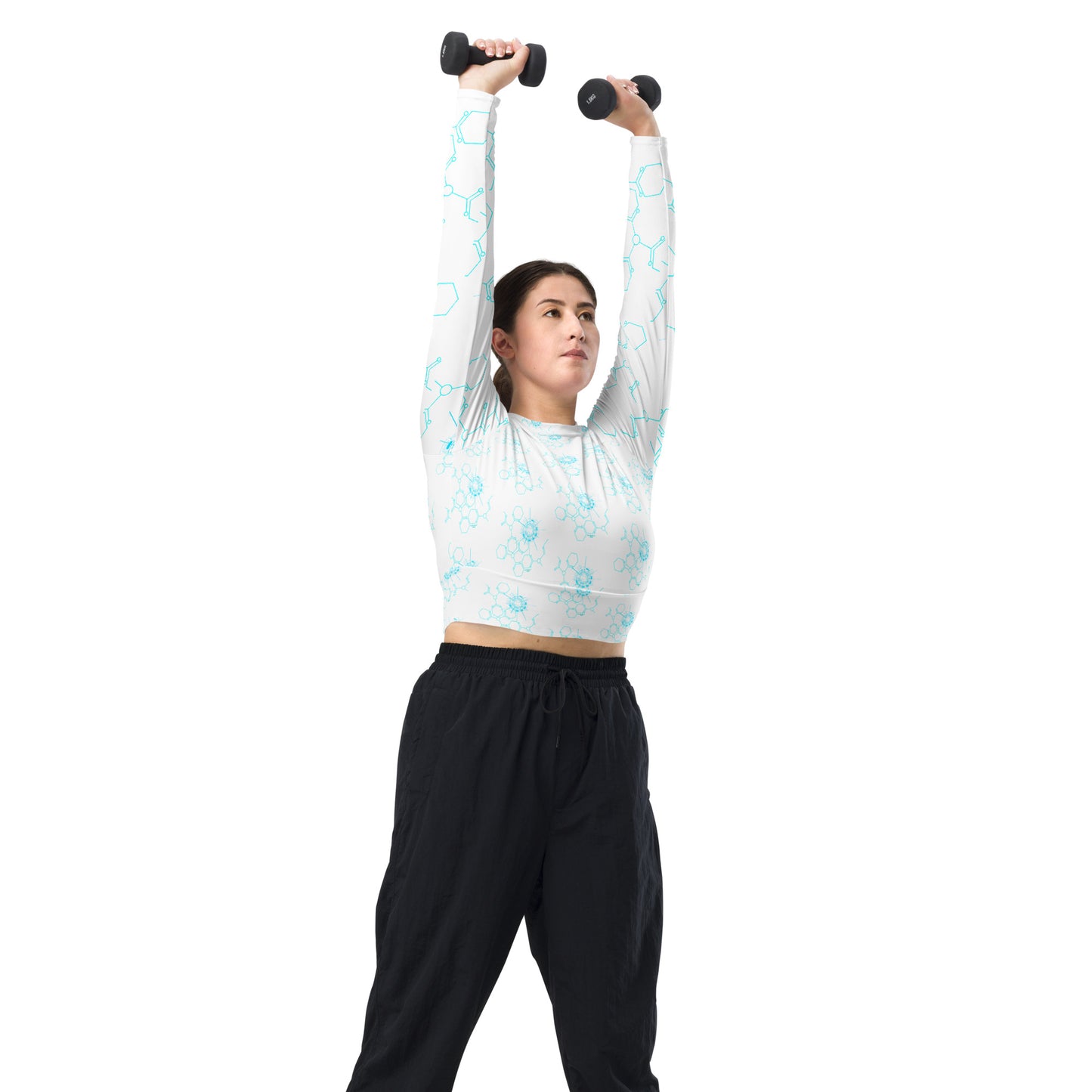 Langarm Shirt Crop Top "Space"