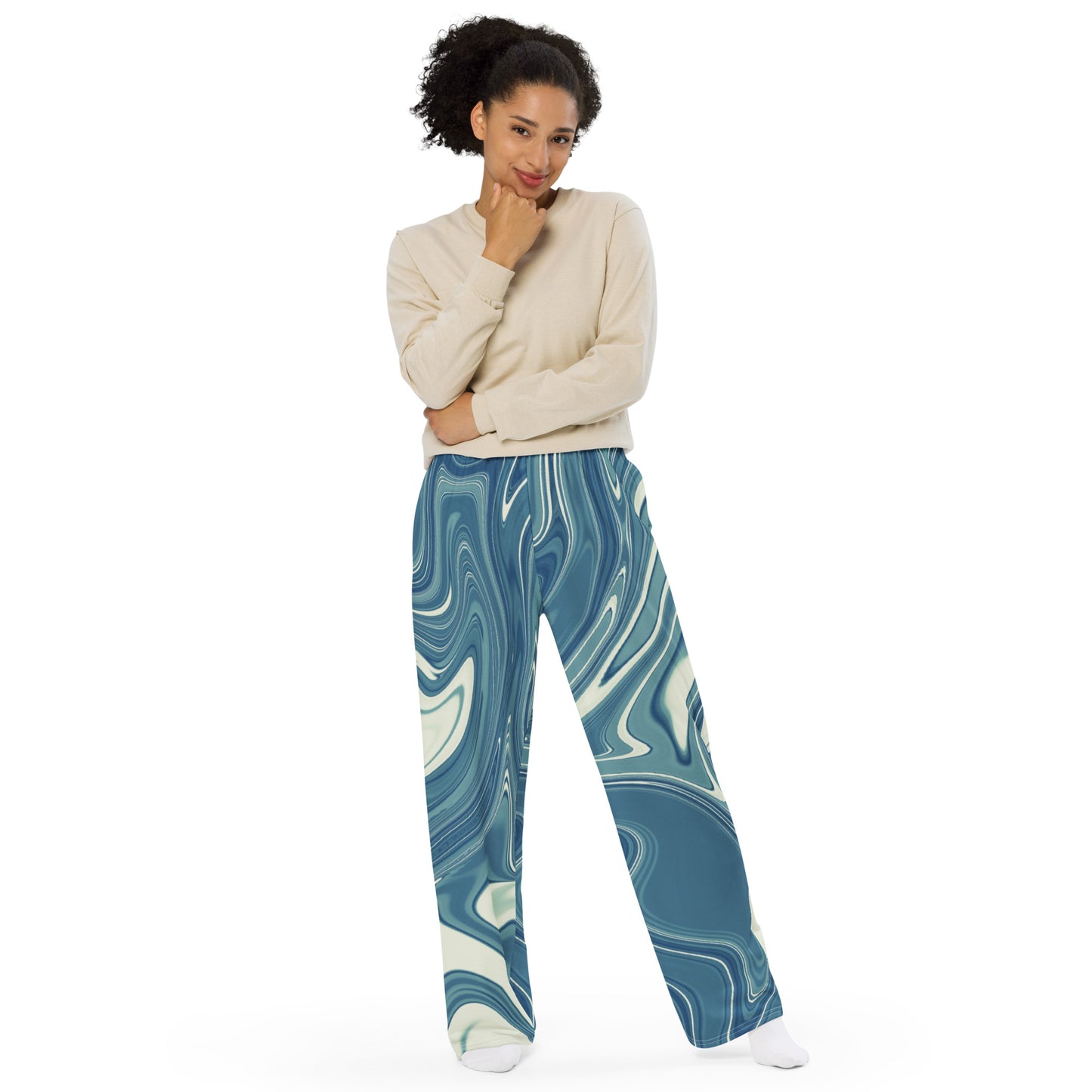 Unisex-Hose mit weiten Beinen