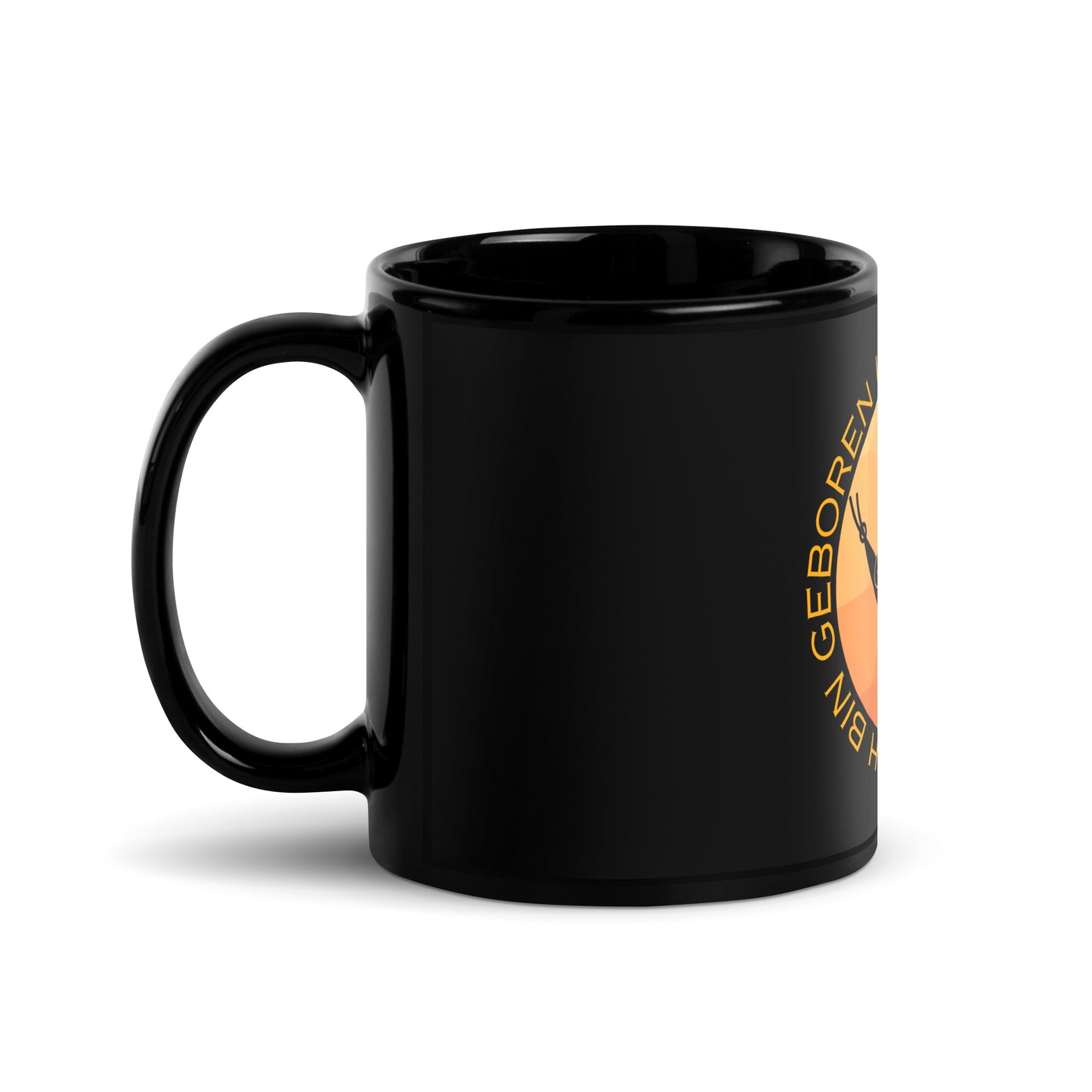 Schwarze glänzende Tasse