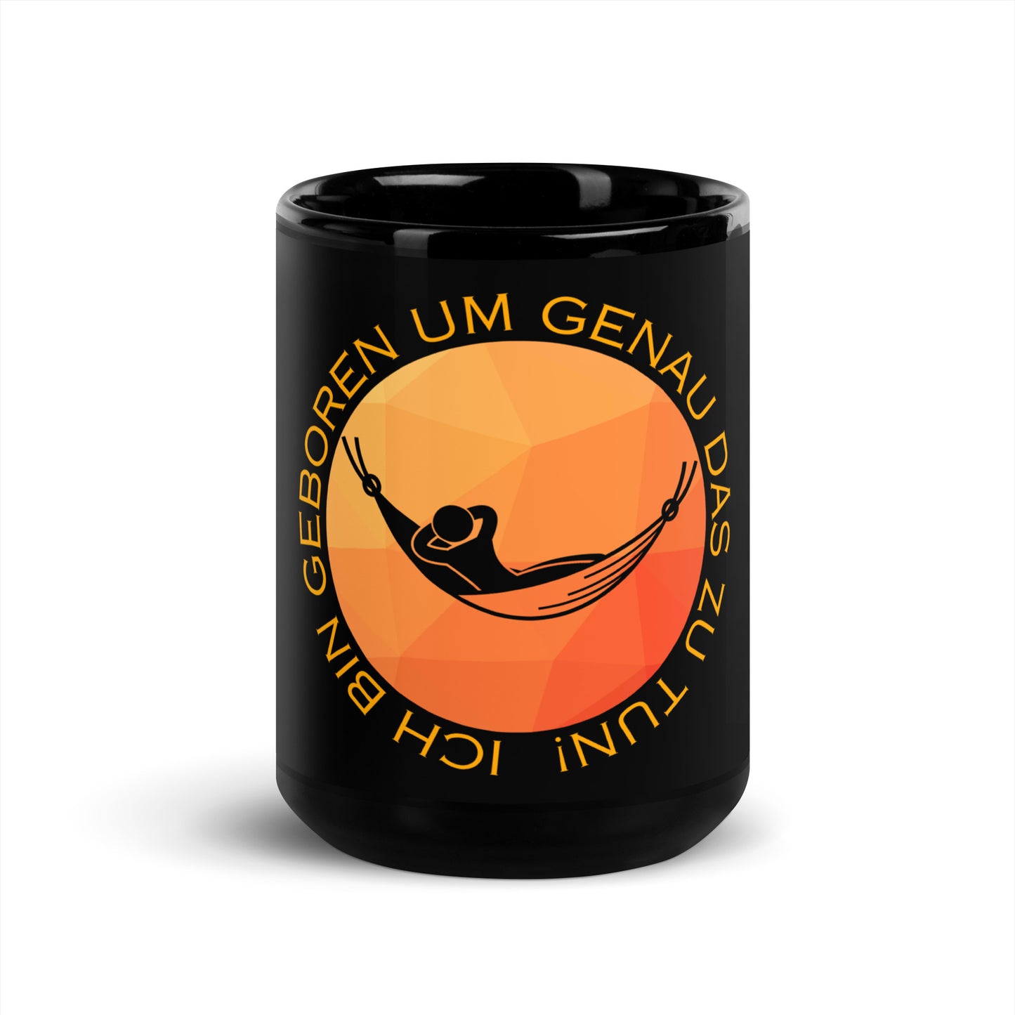 Schwarze glänzende Tasse