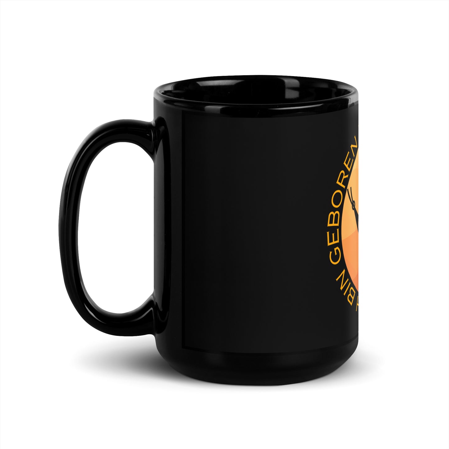 Schwarze glänzende Tasse