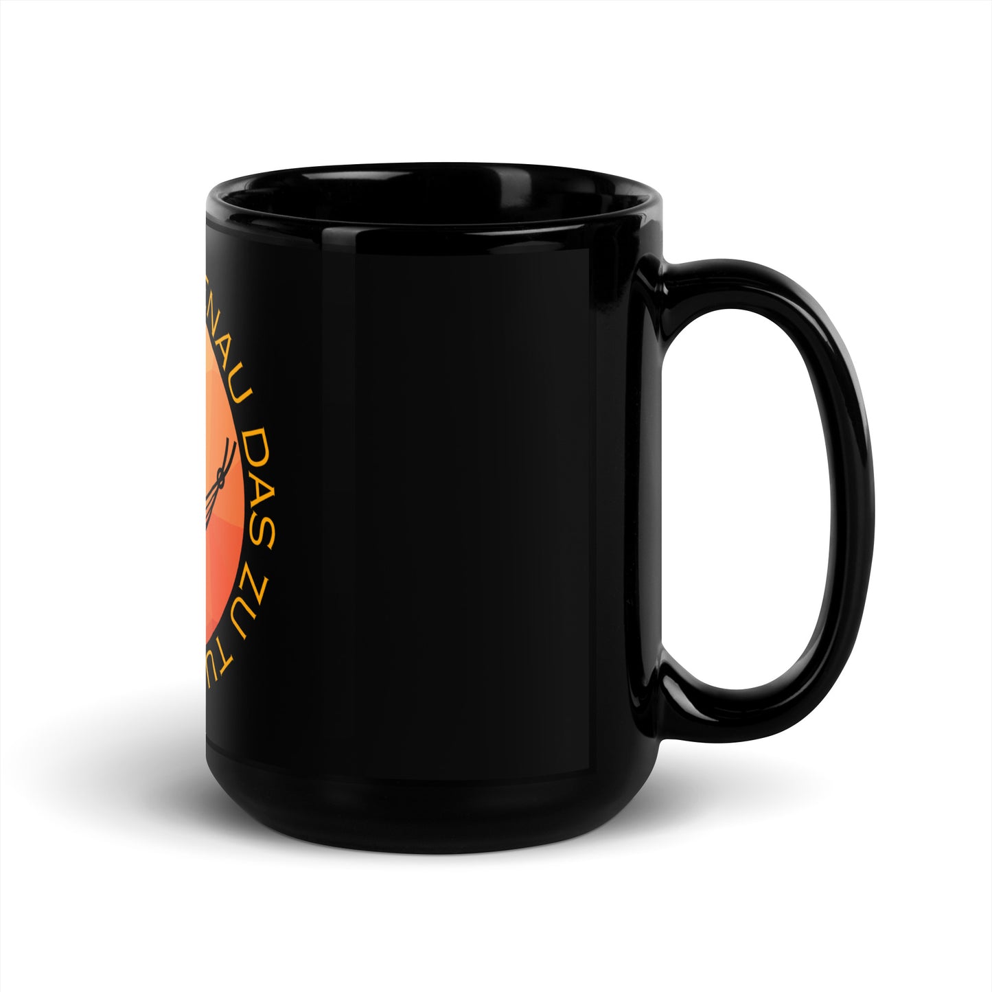 Schwarze glänzende Tasse