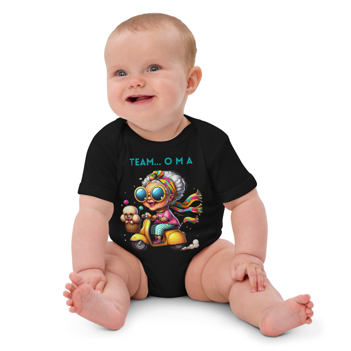 Babystrampler Team Oma Bio-Baumwolle