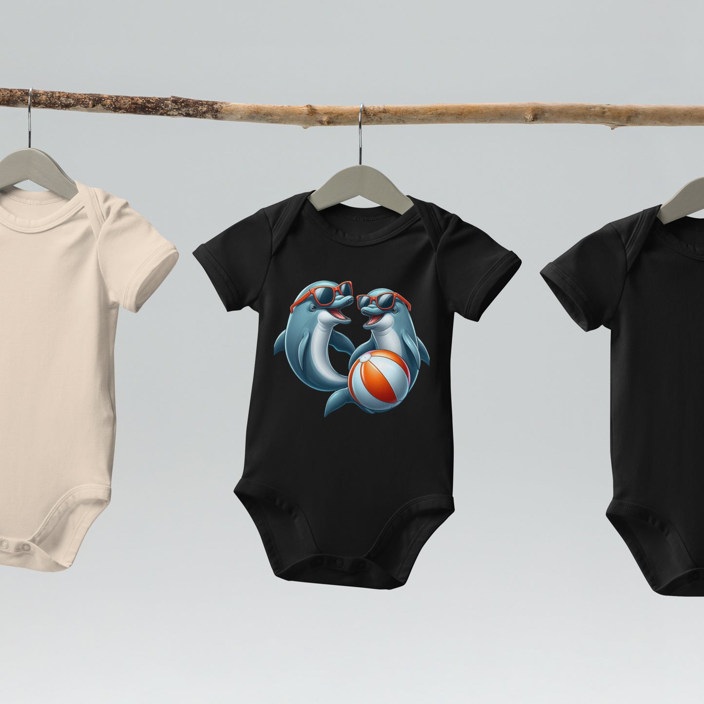 Babystrampler Delphin aus Bio-Baumwolle