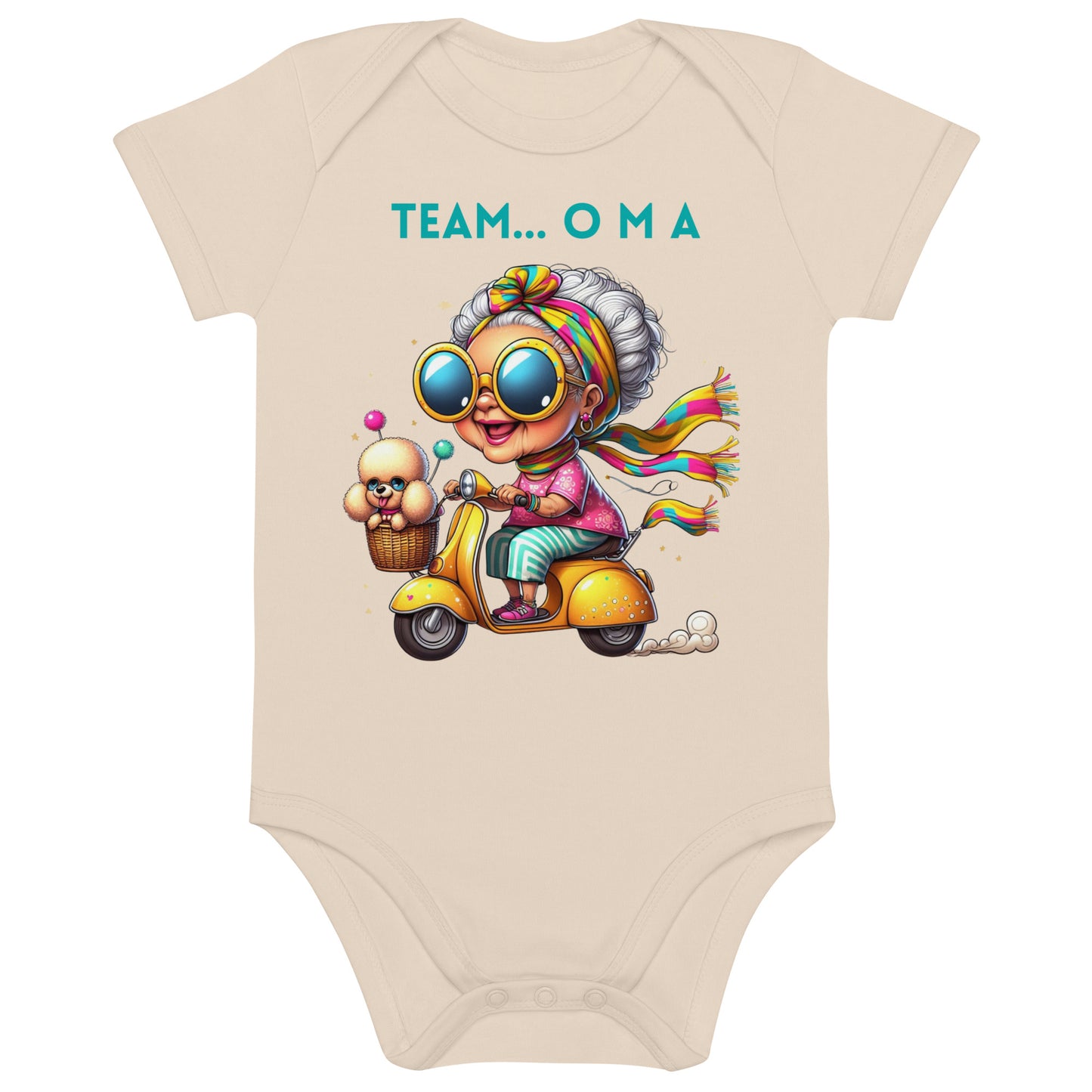 Babystrampler Team Oma Bio-Baumwolle