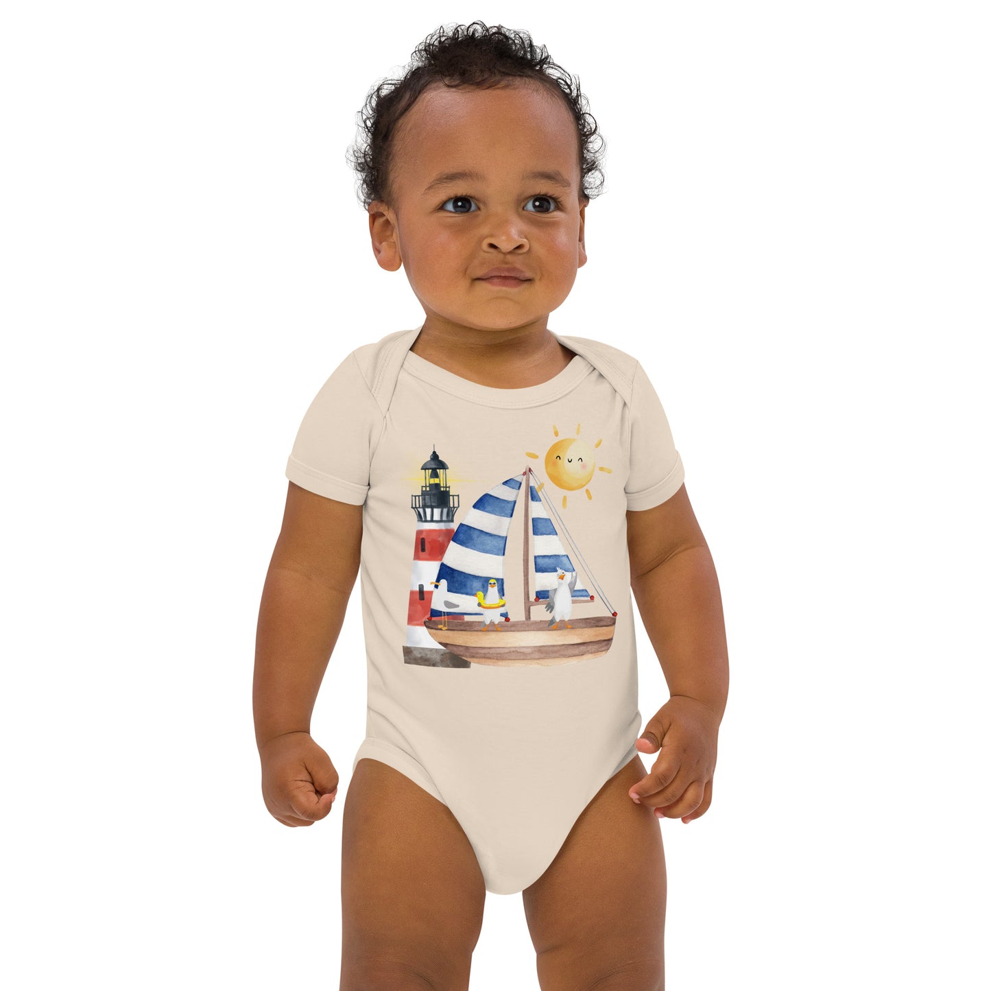 Babystrampler Möve aus Bio-Baumwolle