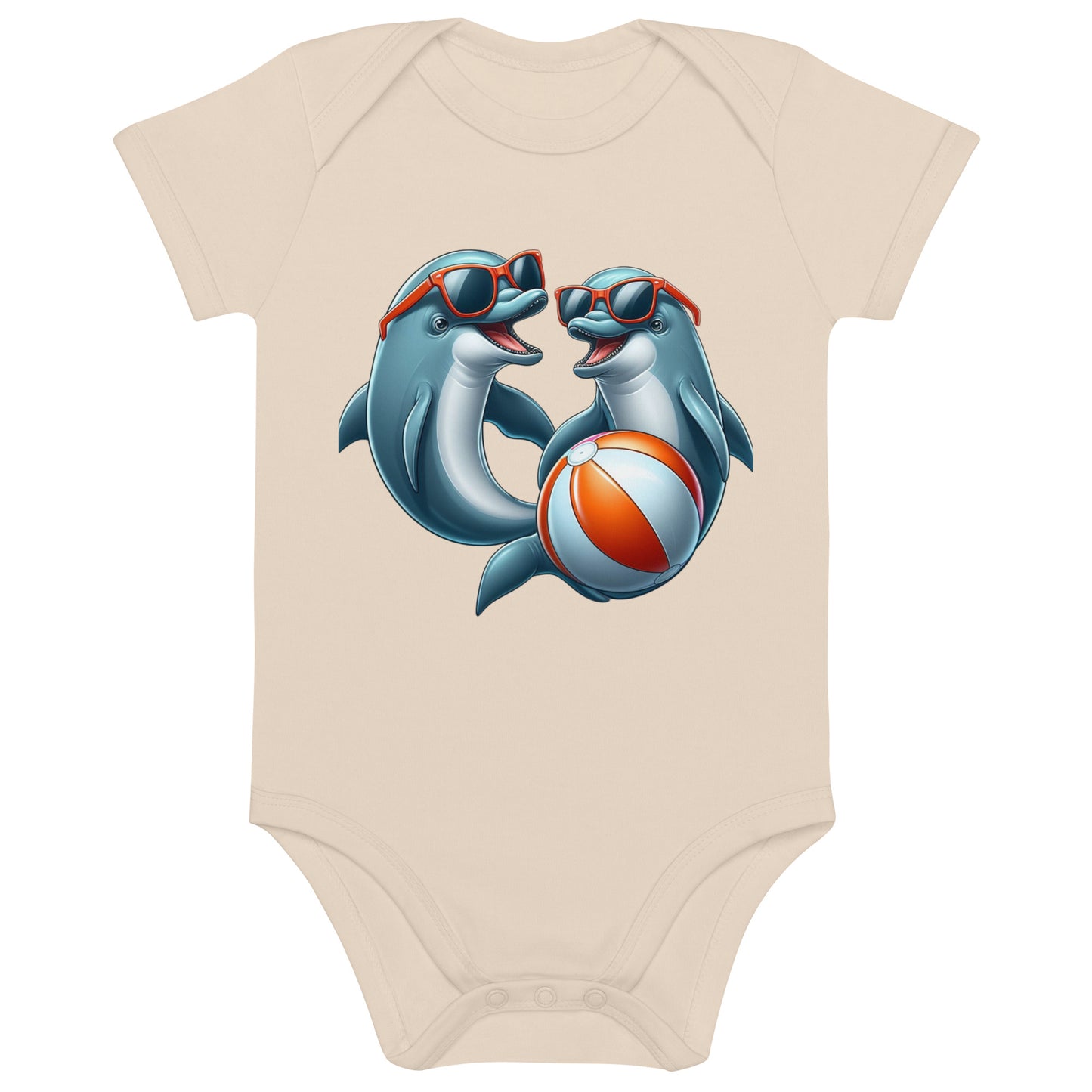 Babystrampler Delphin aus Bio-Baumwolle