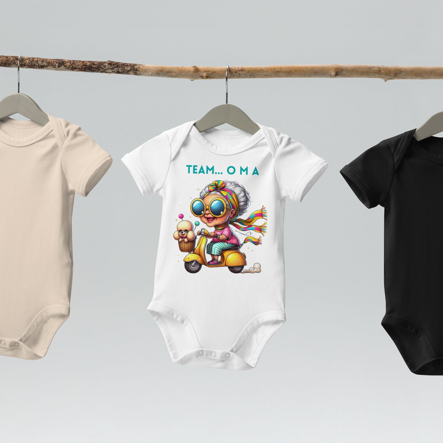 Babystrampler Team Oma Bio-Baumwolle