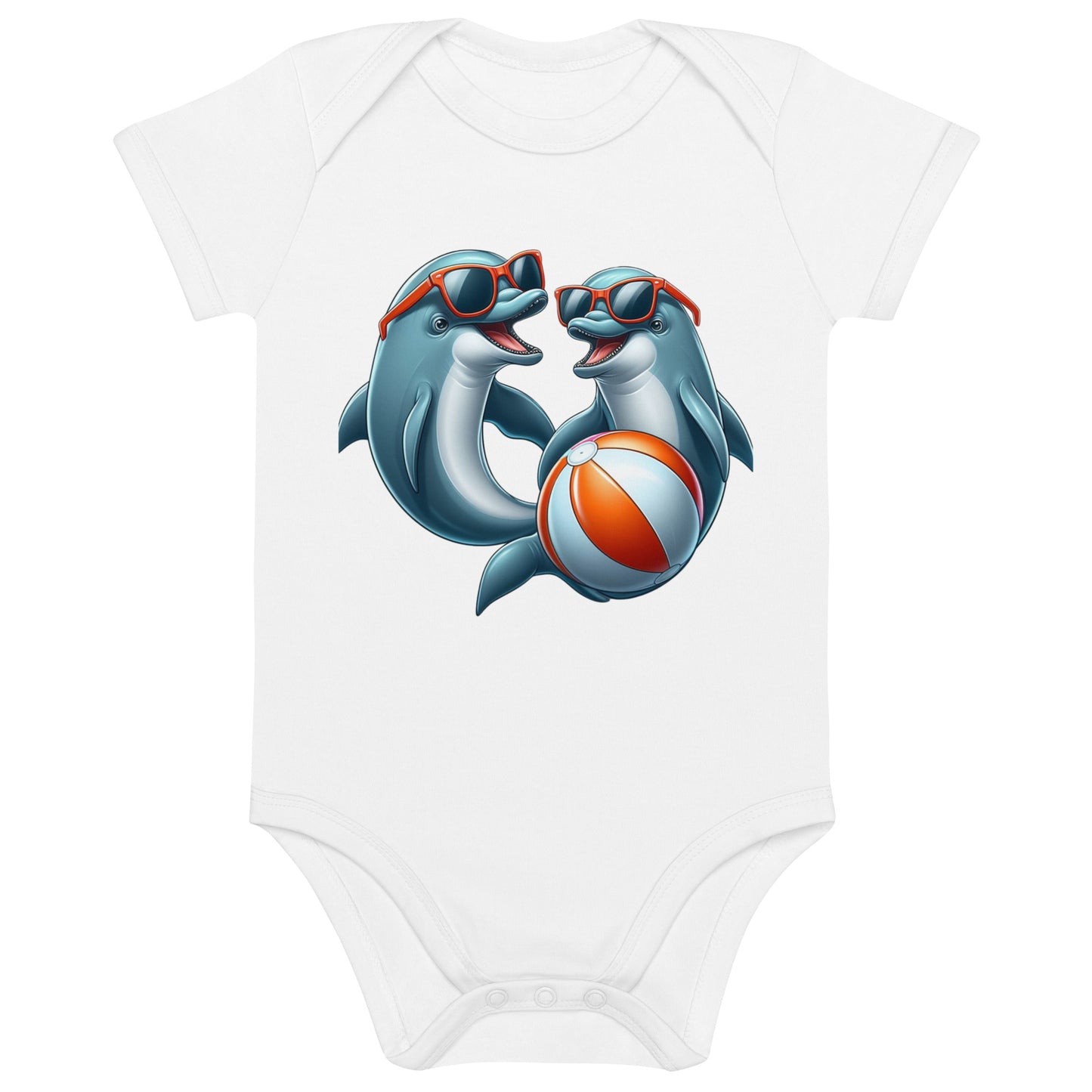 Babystrampler Delphin aus Bio-Baumwolle