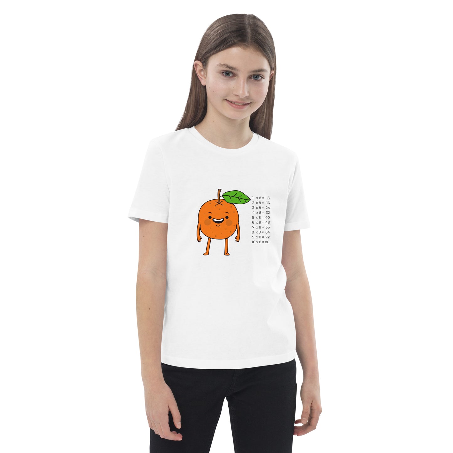 1x8 Orange Lern-T-Shirt
