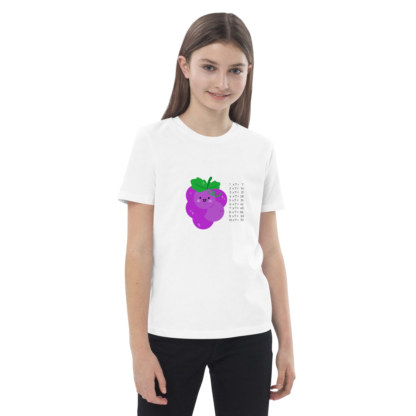 1x7 Himbeere Lern-T-Shirt