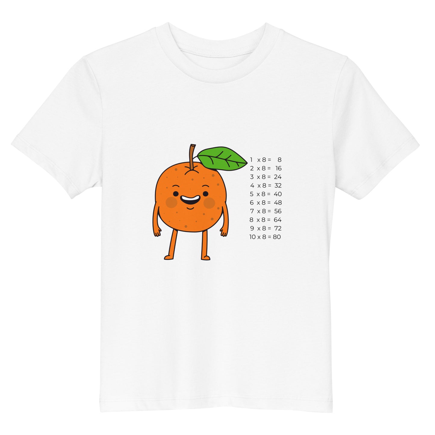 1x8 Orange Lern-T-Shirt