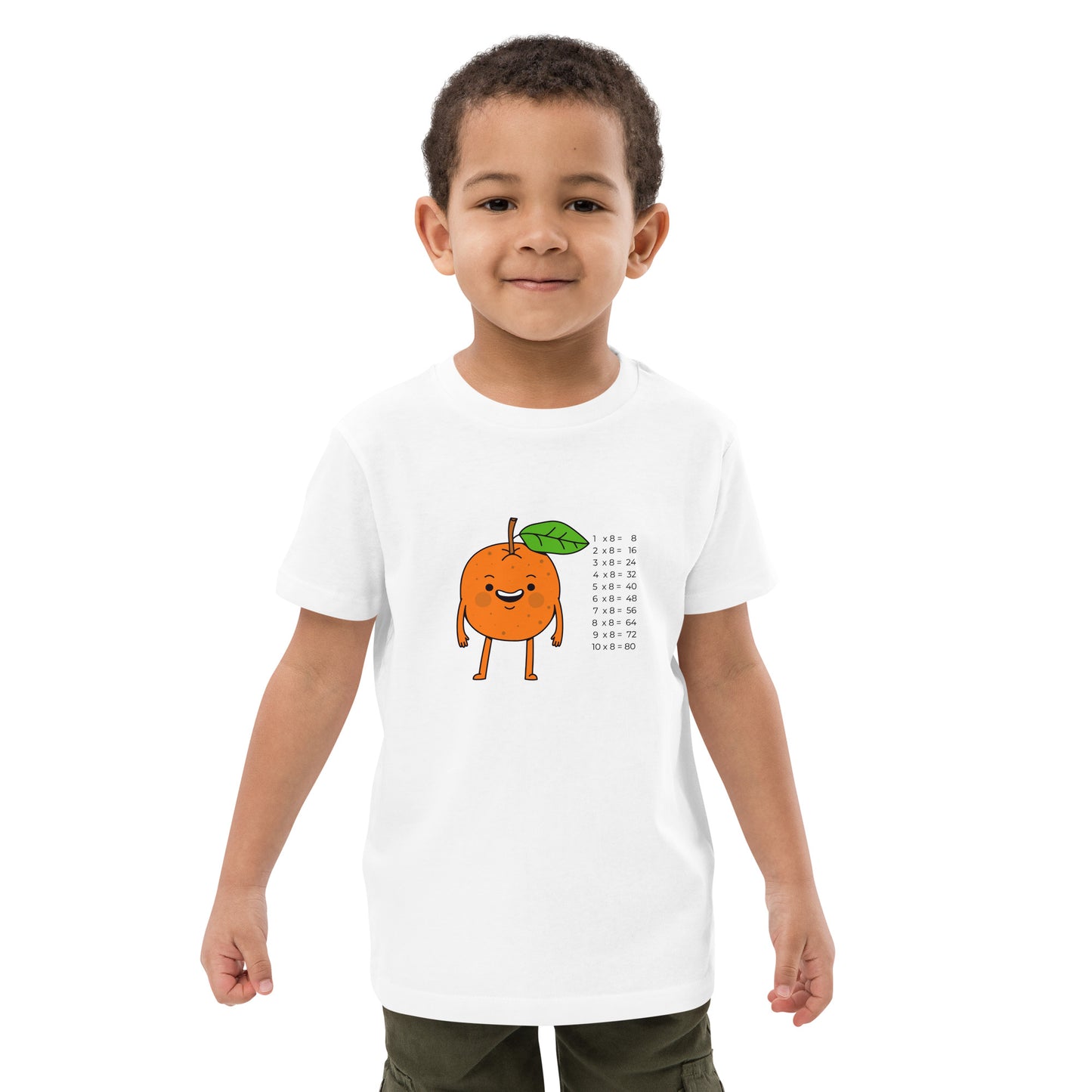 1x8 Orange Lern-T-Shirt