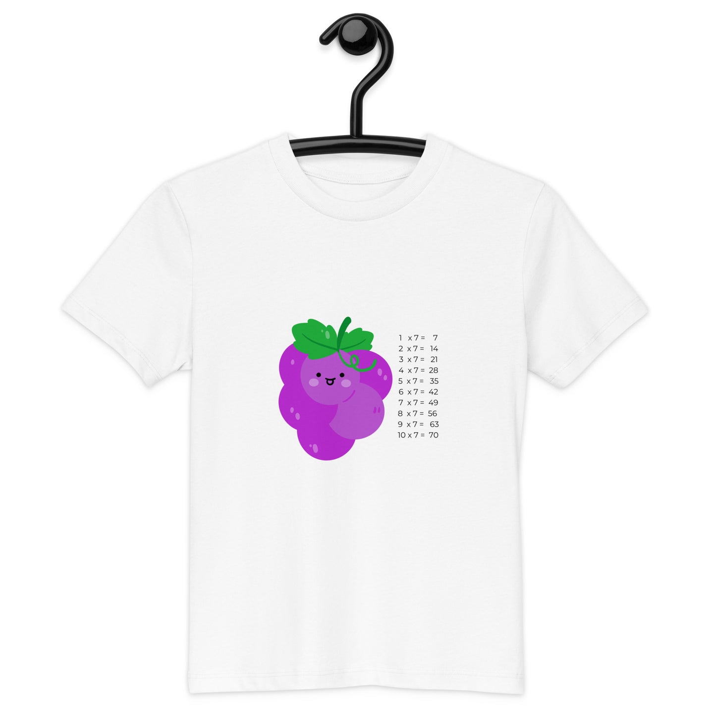 1x7 Himbeere Lern-T-Shirt