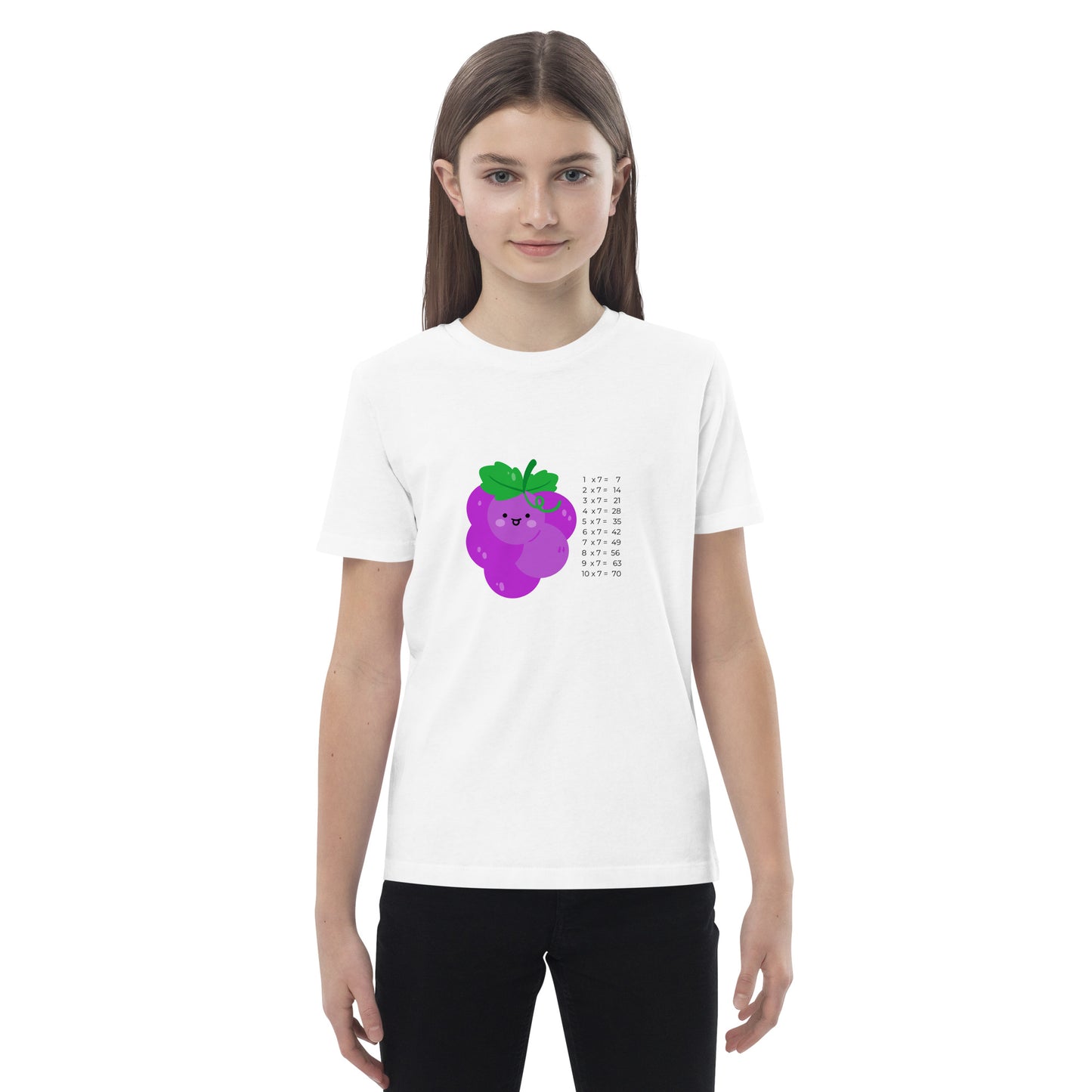 1x7 Himbeere Lern-T-Shirt