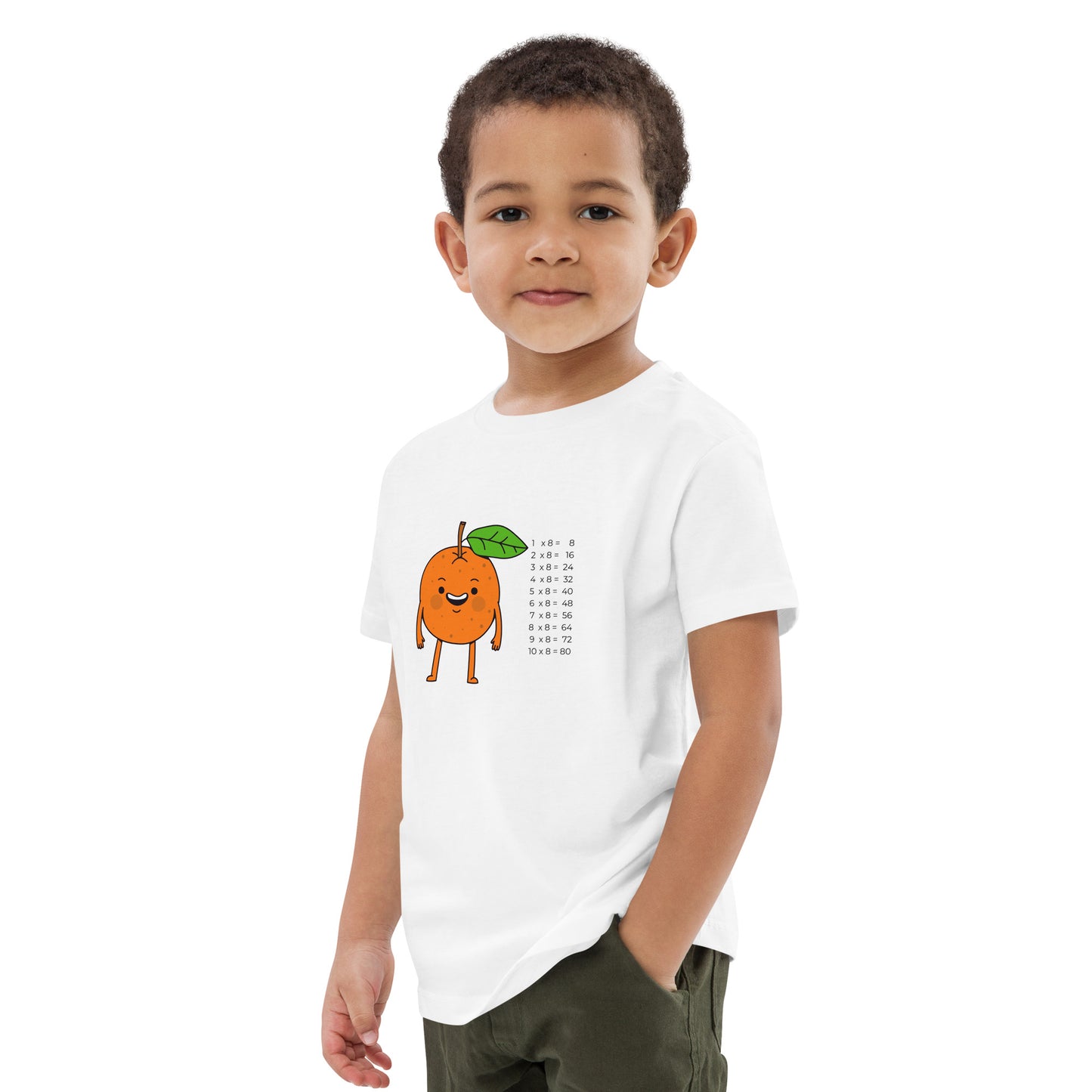1x8 Orange Lern-T-Shirt