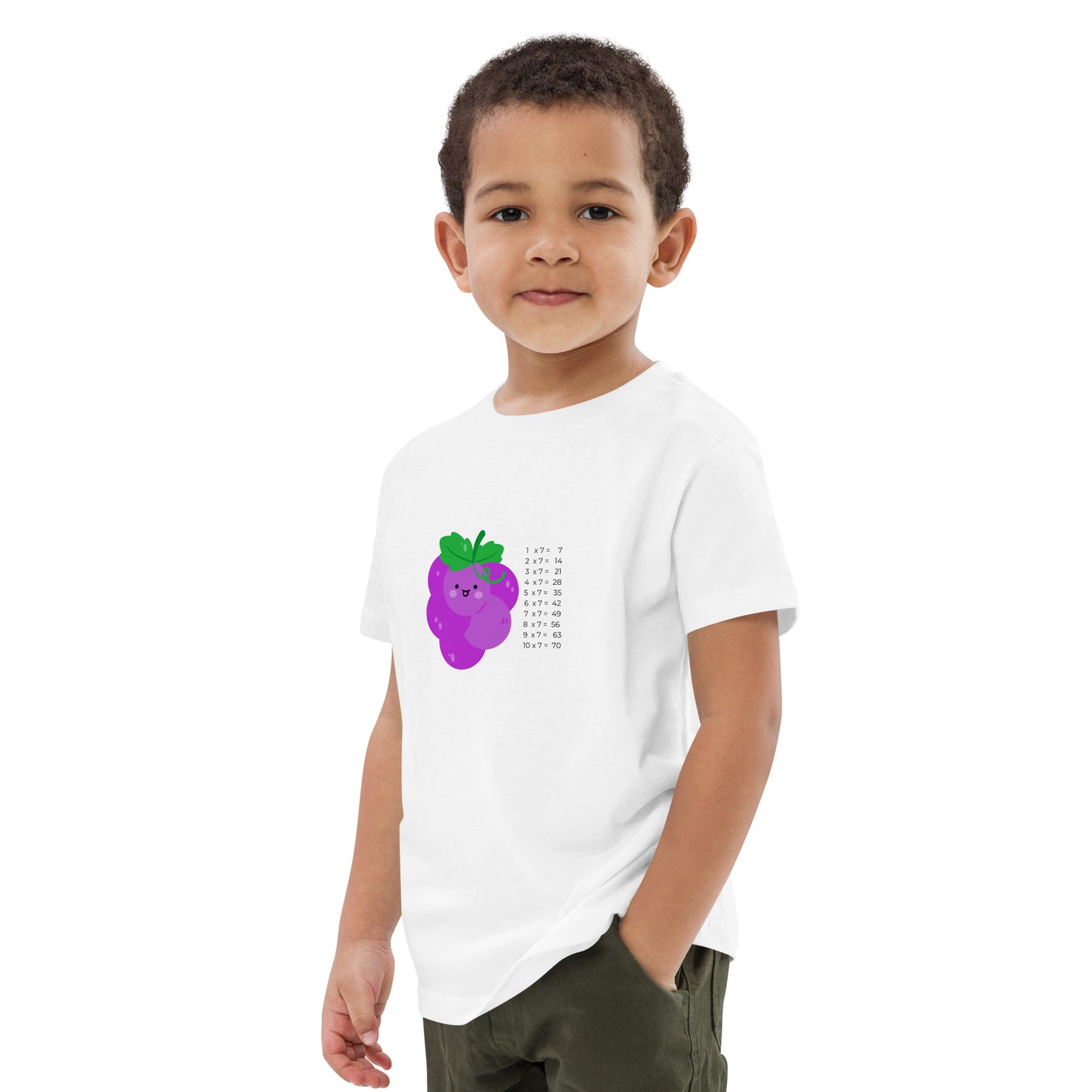 1x7 Himbeere Lern-T-Shirt