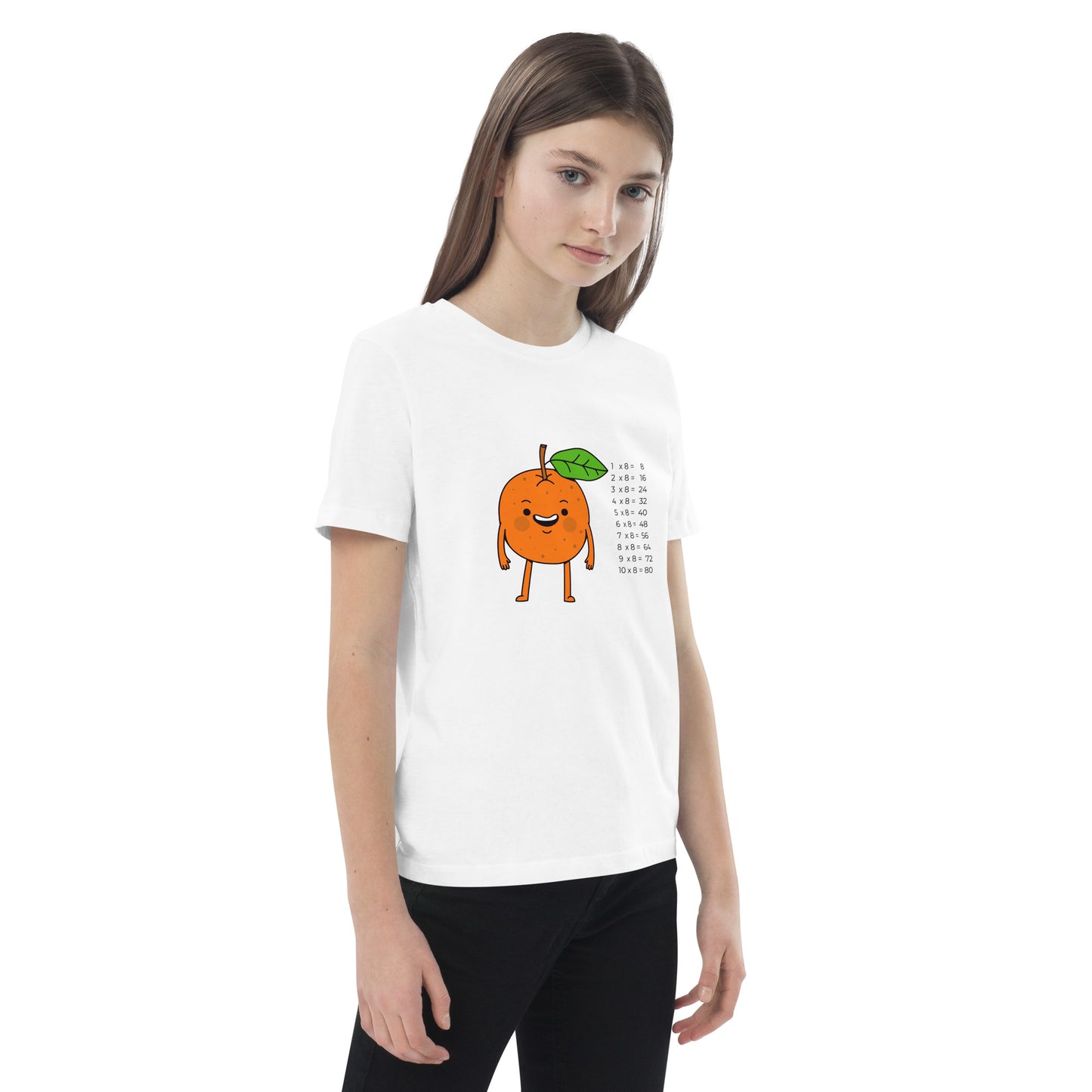 1x8 Orange Lern-T-Shirt