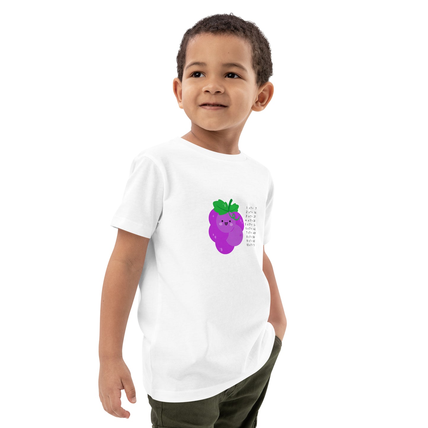 1x7 Himbeere Lern-T-Shirt