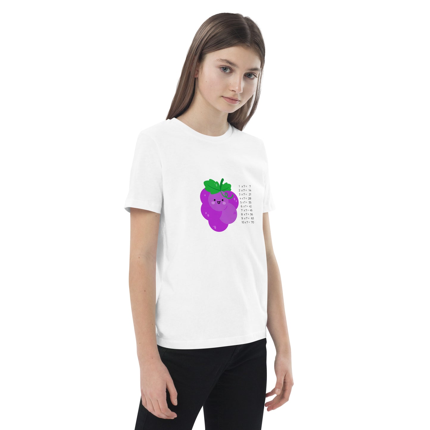 1x7 Himbeere Lern-T-Shirt