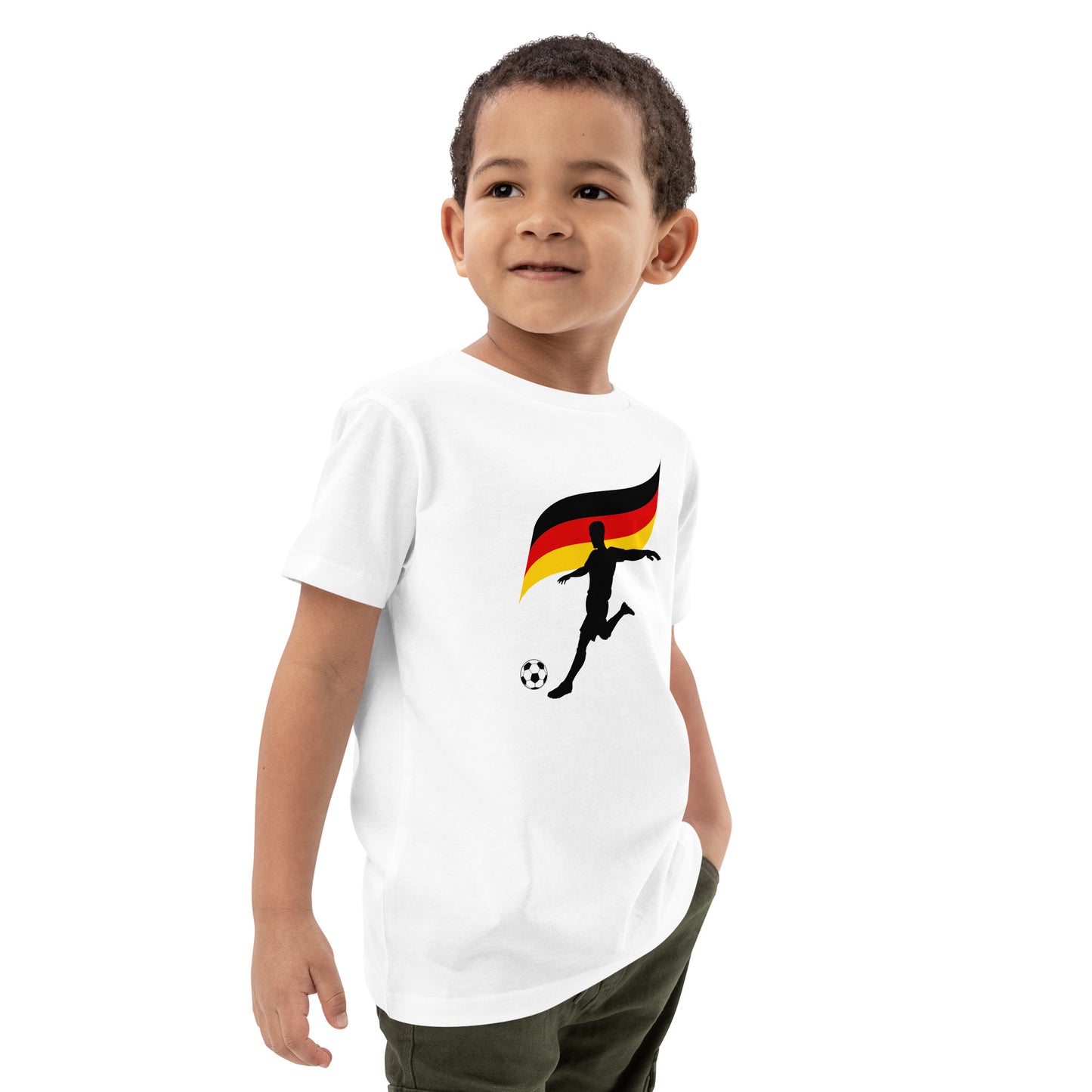 Bio-Baumwoll-T-Shirt für Kinder "Fußball"
