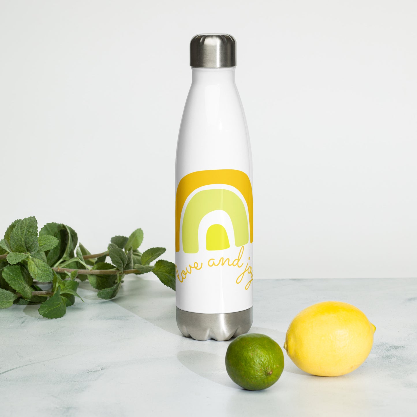 Edelstahl Trinkflasche "love & joy"