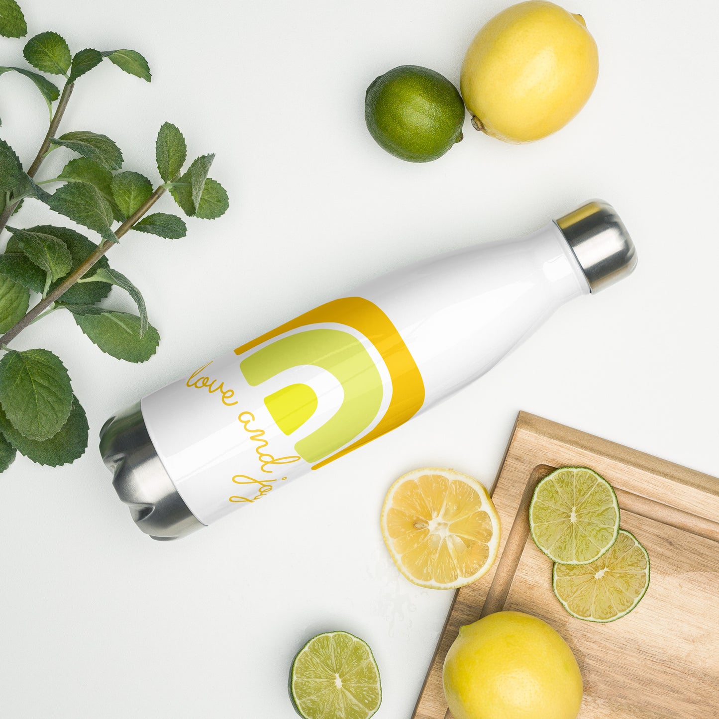 Edelstahl Trinkflasche "love & joy"