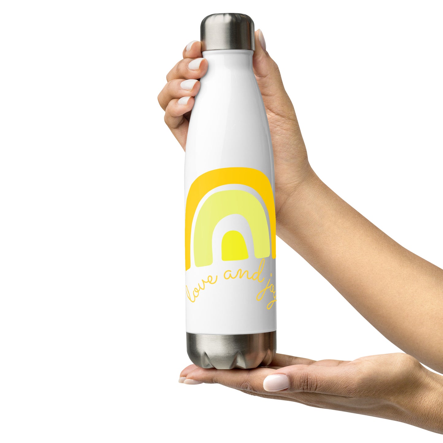 Edelstahl Trinkflasche "love & joy"
