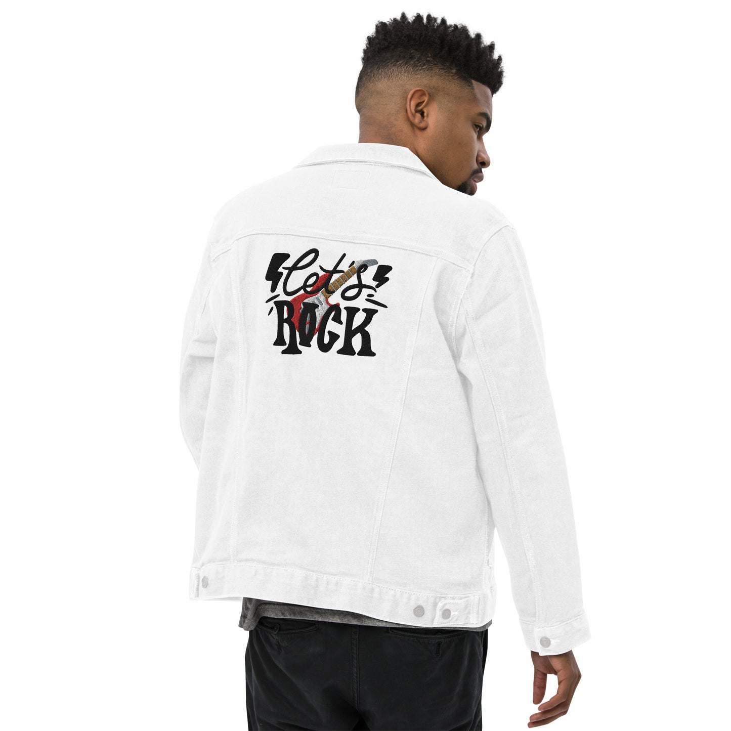 Unisex Jeansjacke"Let´s Rock"