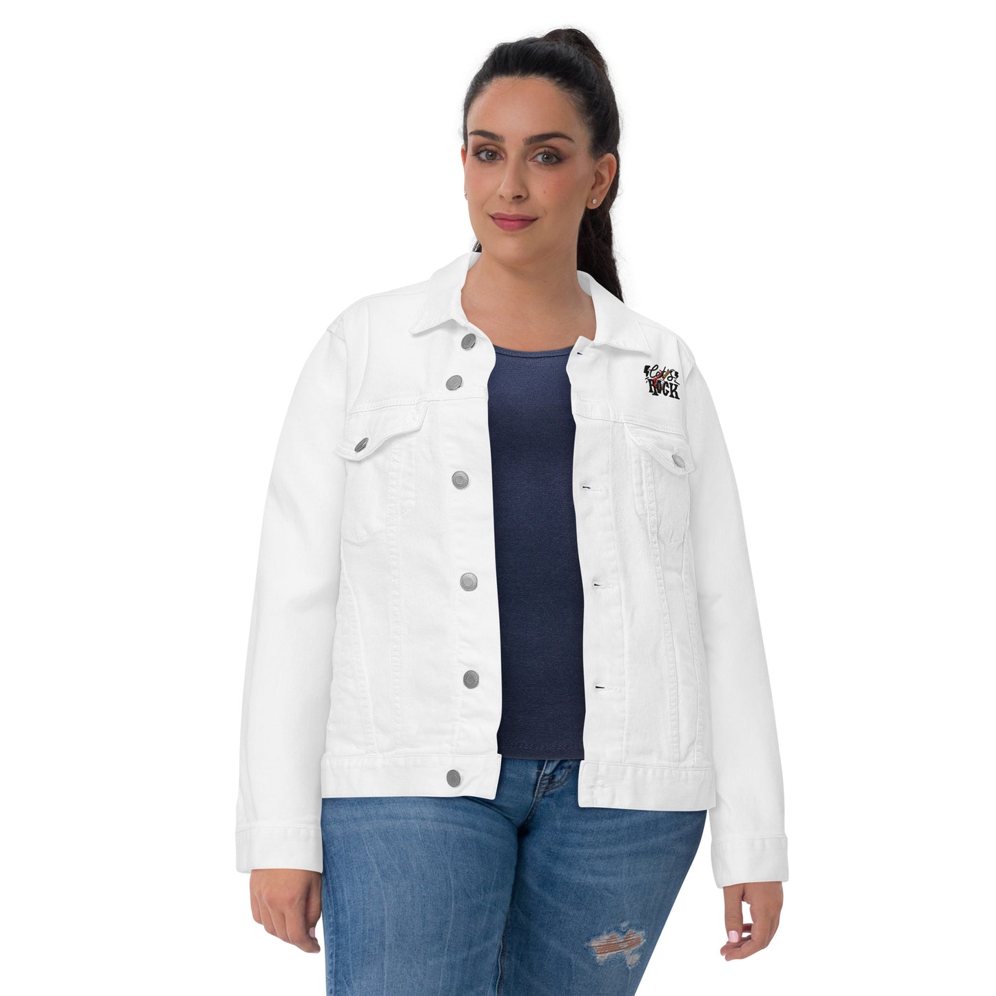 Unisex Jeansjacke"Let´s Rock"