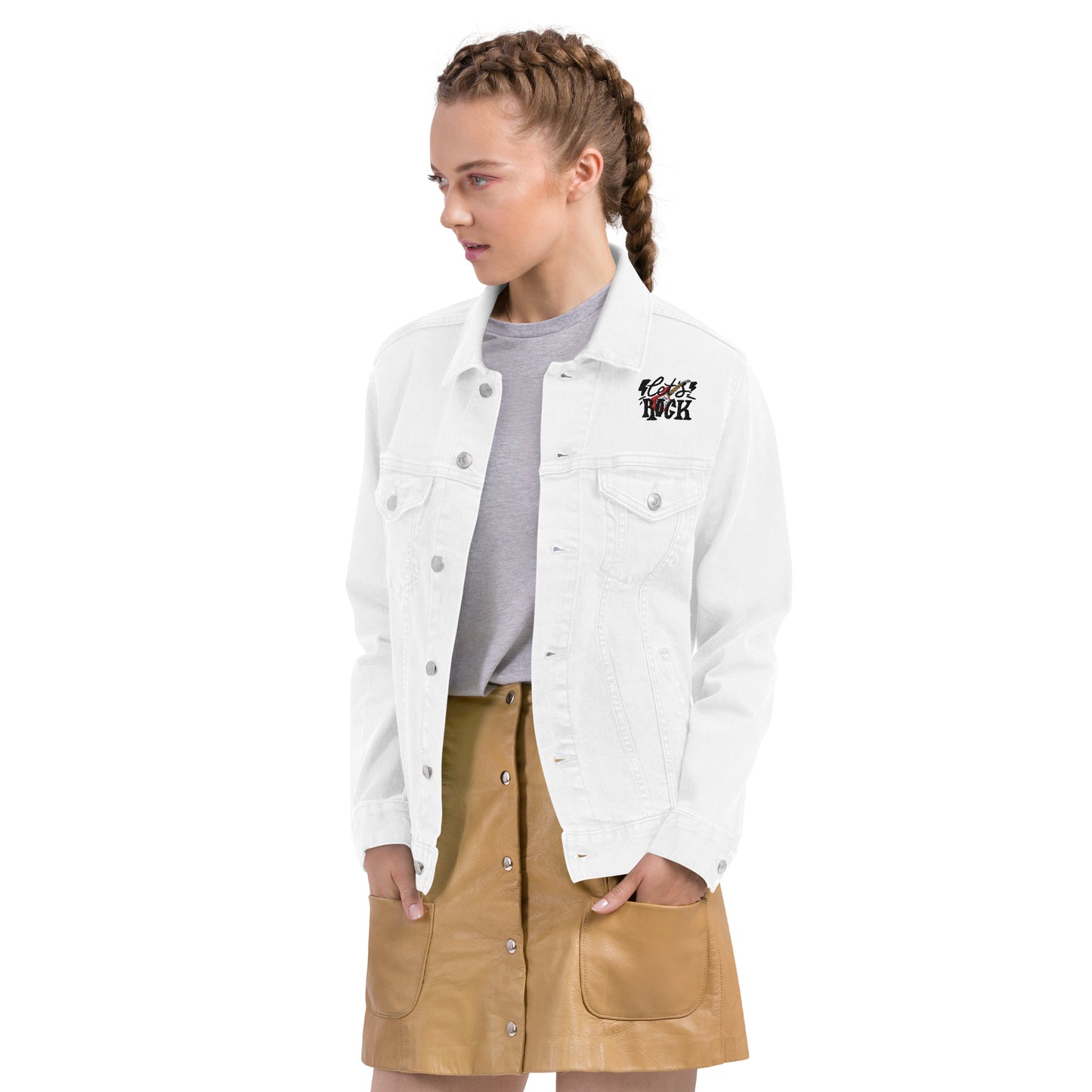 Unisex Jeansjacke"Let´s Rock"
