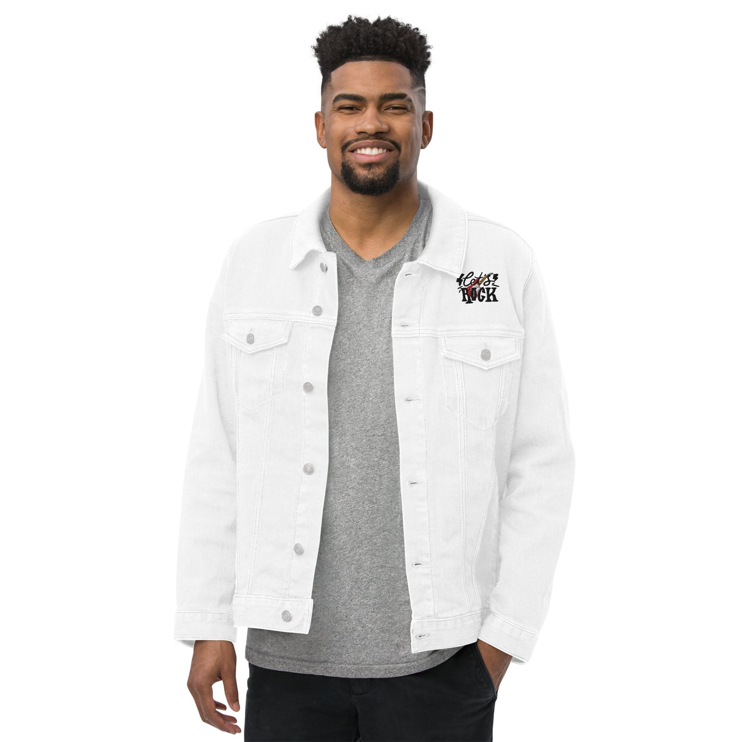 Unisex Jeansjacke"Let´s Rock"
