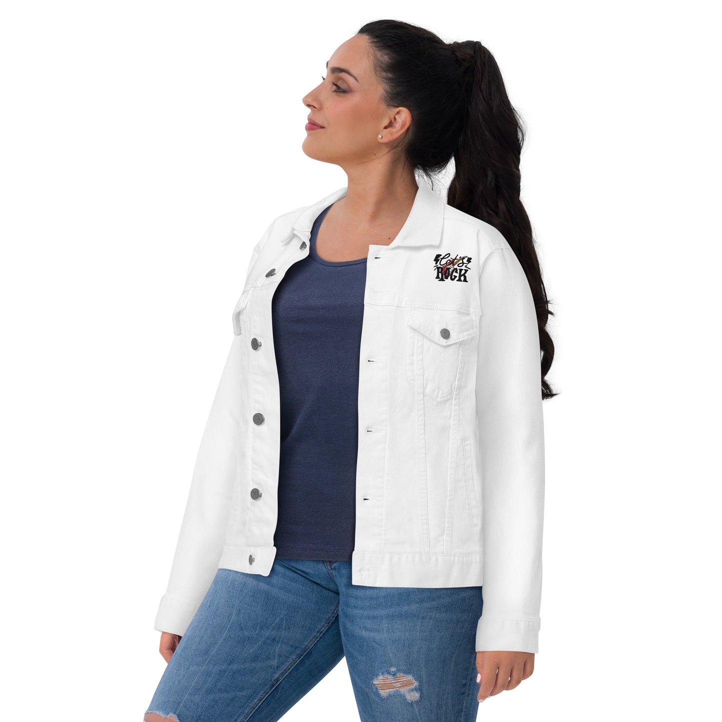 Unisex Jeansjacke"Let´s Rock"
