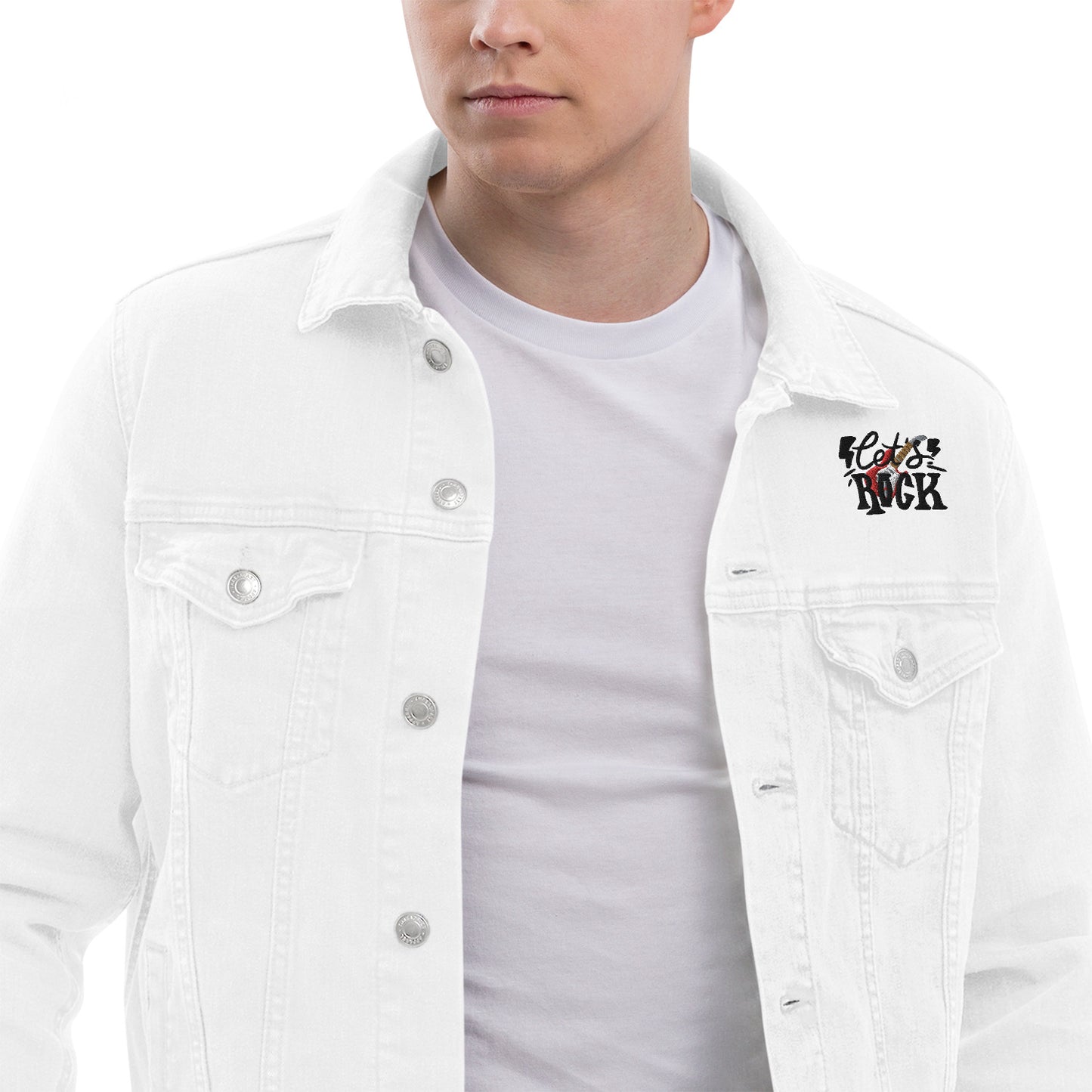 Unisex Jeansjacke"Let´s Rock"