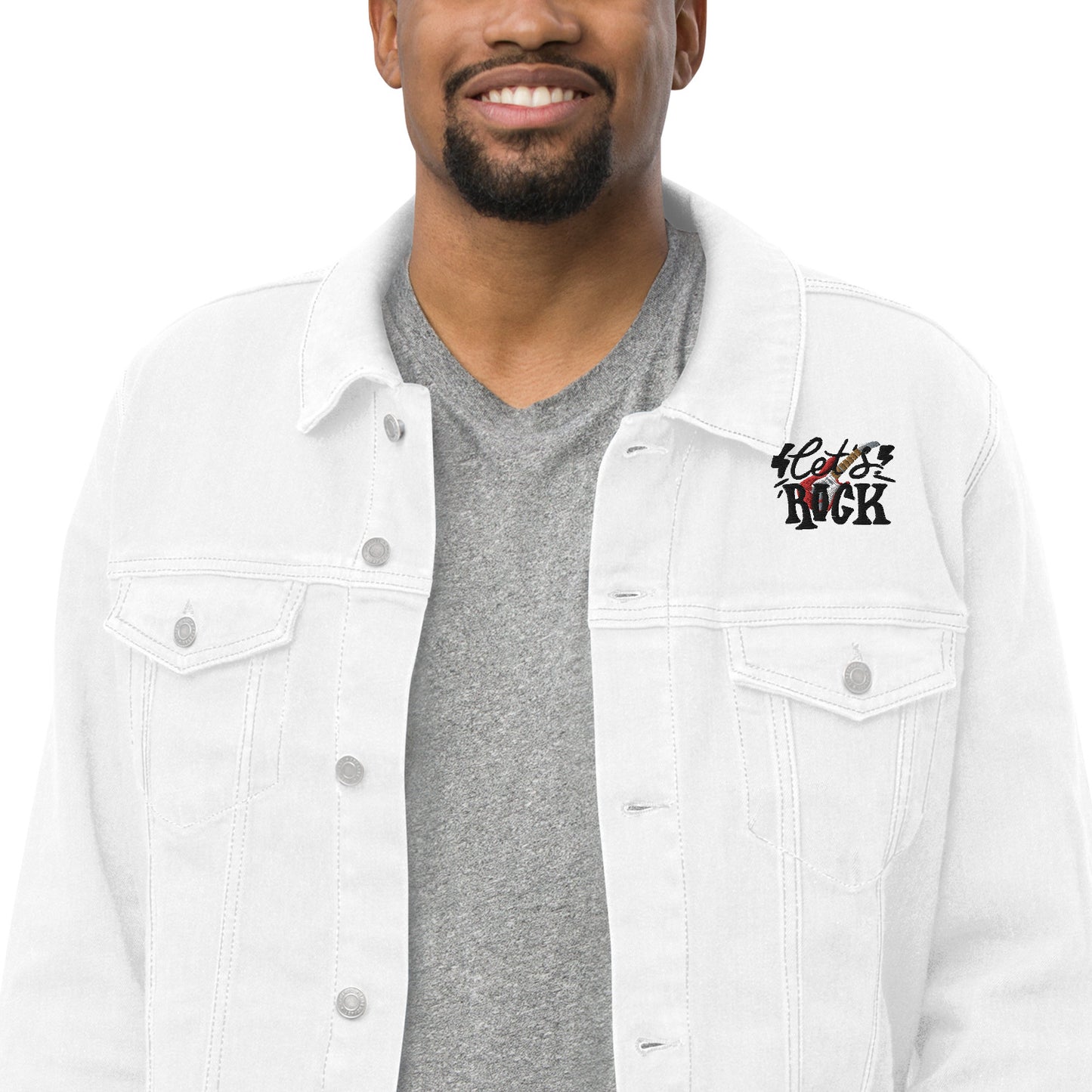 Unisex Jeansjacke"Let´s Rock"