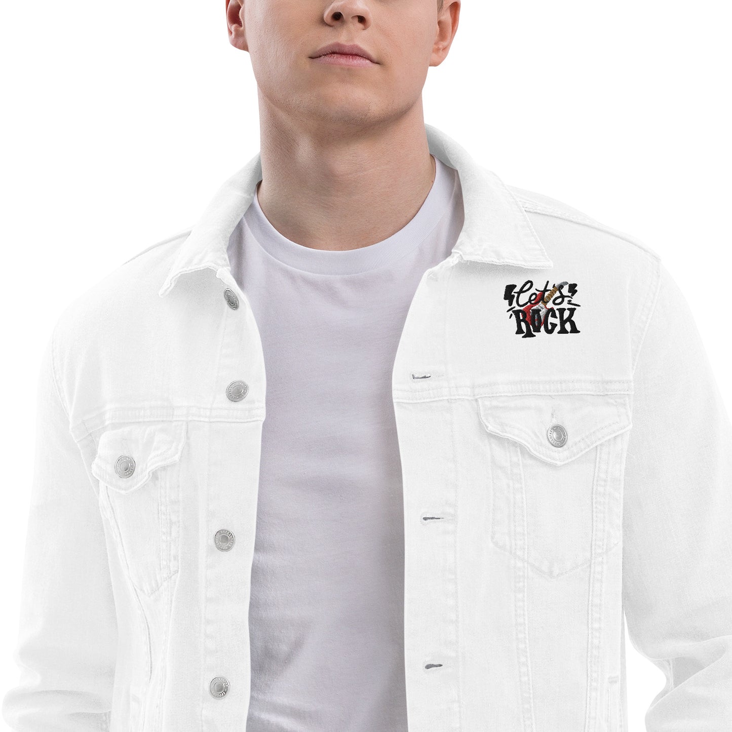 Unisex Jeansjacke"Let´s Rock"