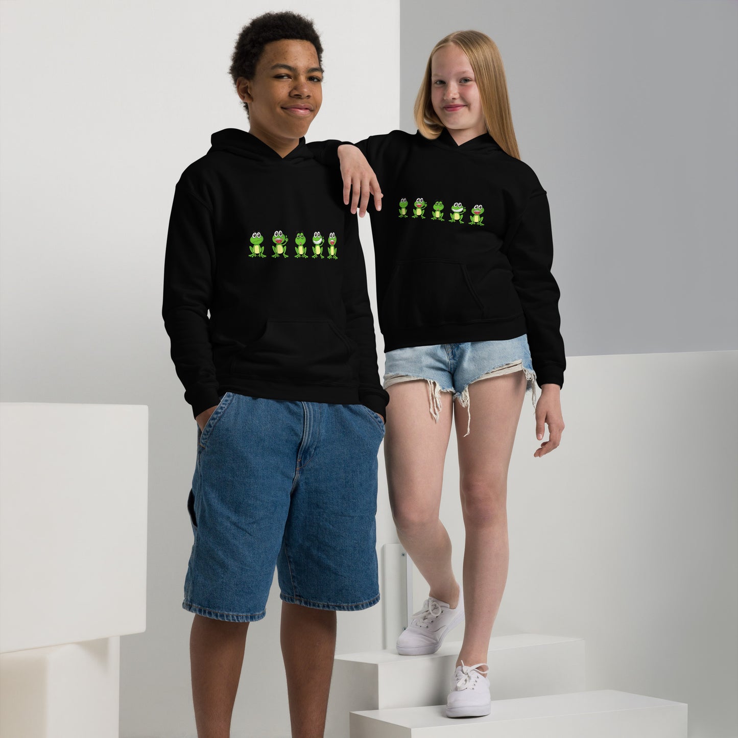 Heavy-Blend Hoodie Jugend "Frösche"