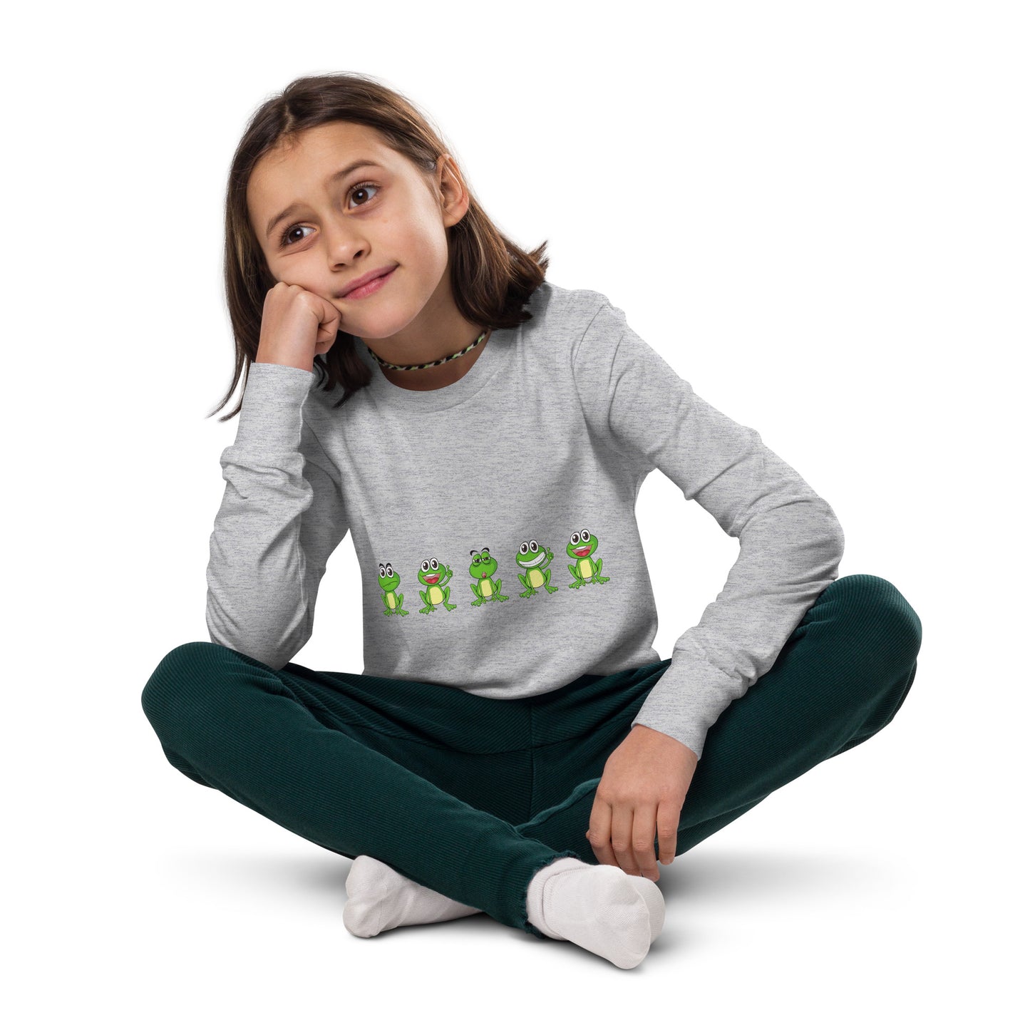 Langarm-T-Shirt für Jugendliche "Frösche"