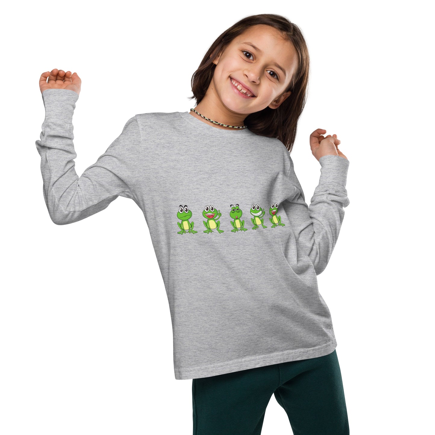 Langarm-T-Shirt für Jugendliche "Frösche"