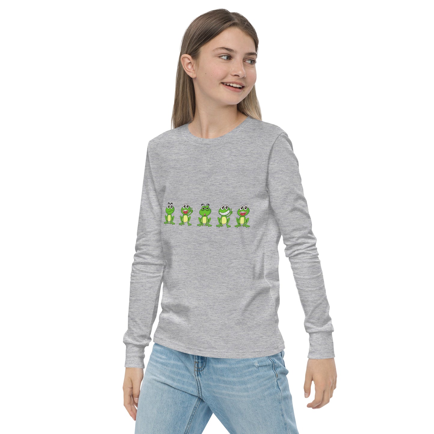 Langarm-T-Shirt für Jugendliche "Frösche"