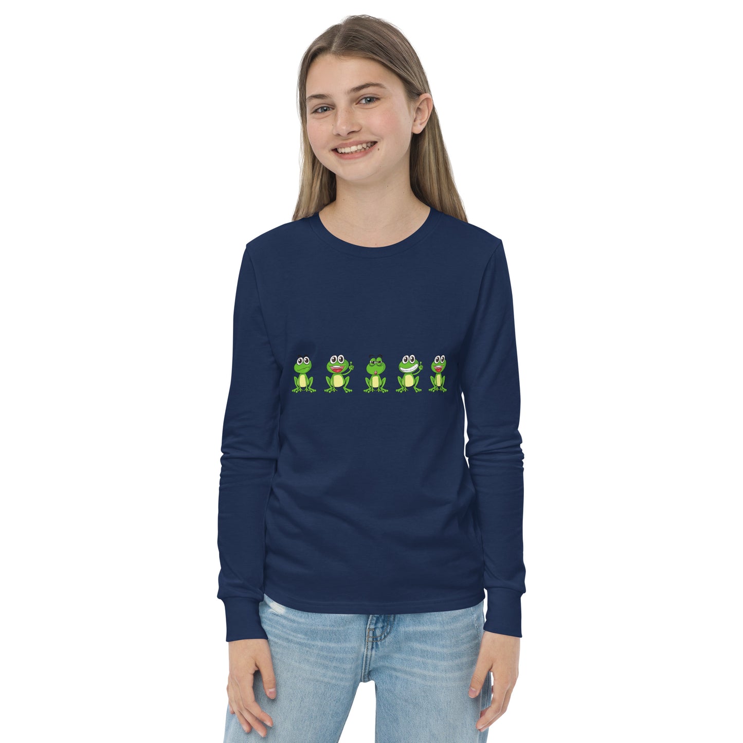 Langarm-T-Shirt für Jugendliche "Frösche"