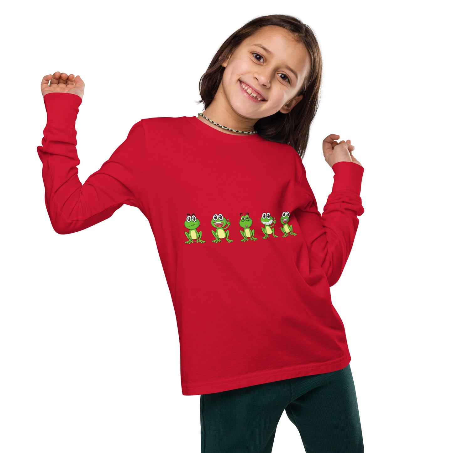 Langarm-T-Shirt für Jugendliche "Frösche"