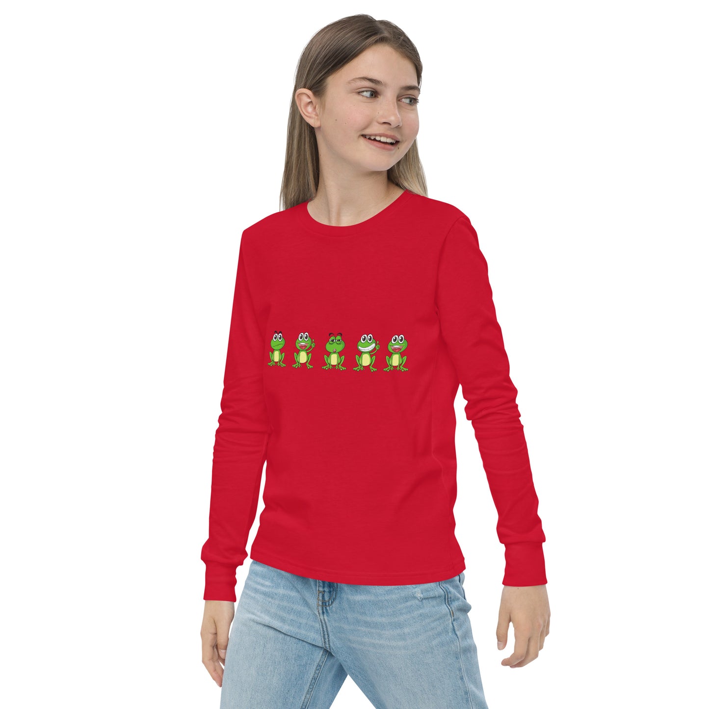 Langarm-T-Shirt für Jugendliche "Frösche"