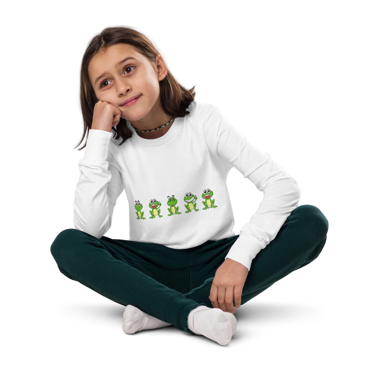 Langarm-T-Shirt für Jugendliche "Frösche"