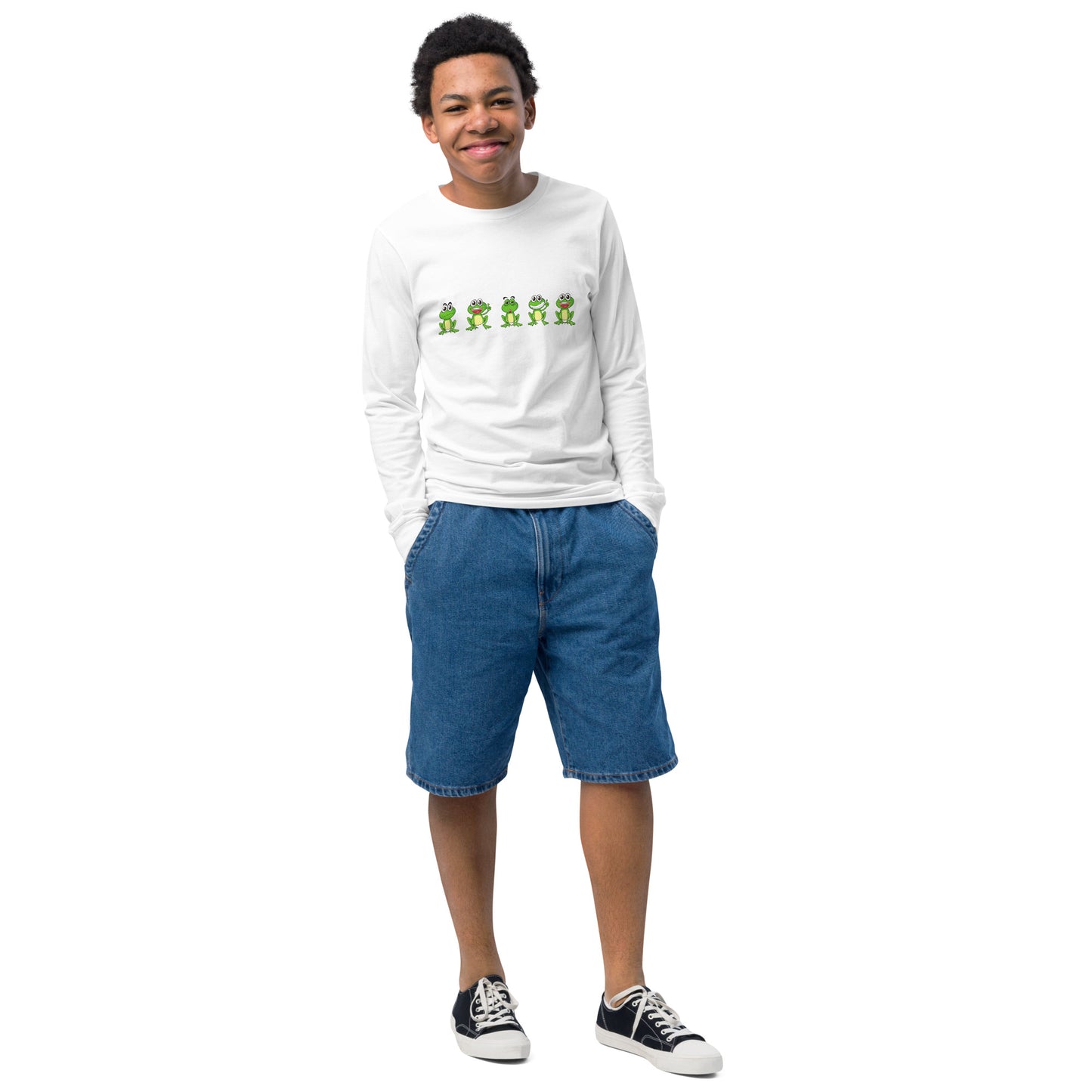 Langarm-T-Shirt für Jugendliche "Frösche"