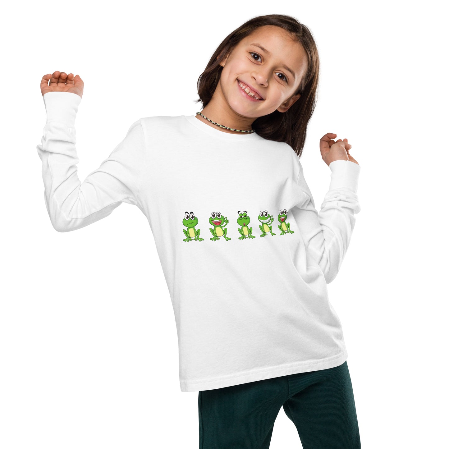 Langarm-T-Shirt für Jugendliche "Frösche"
